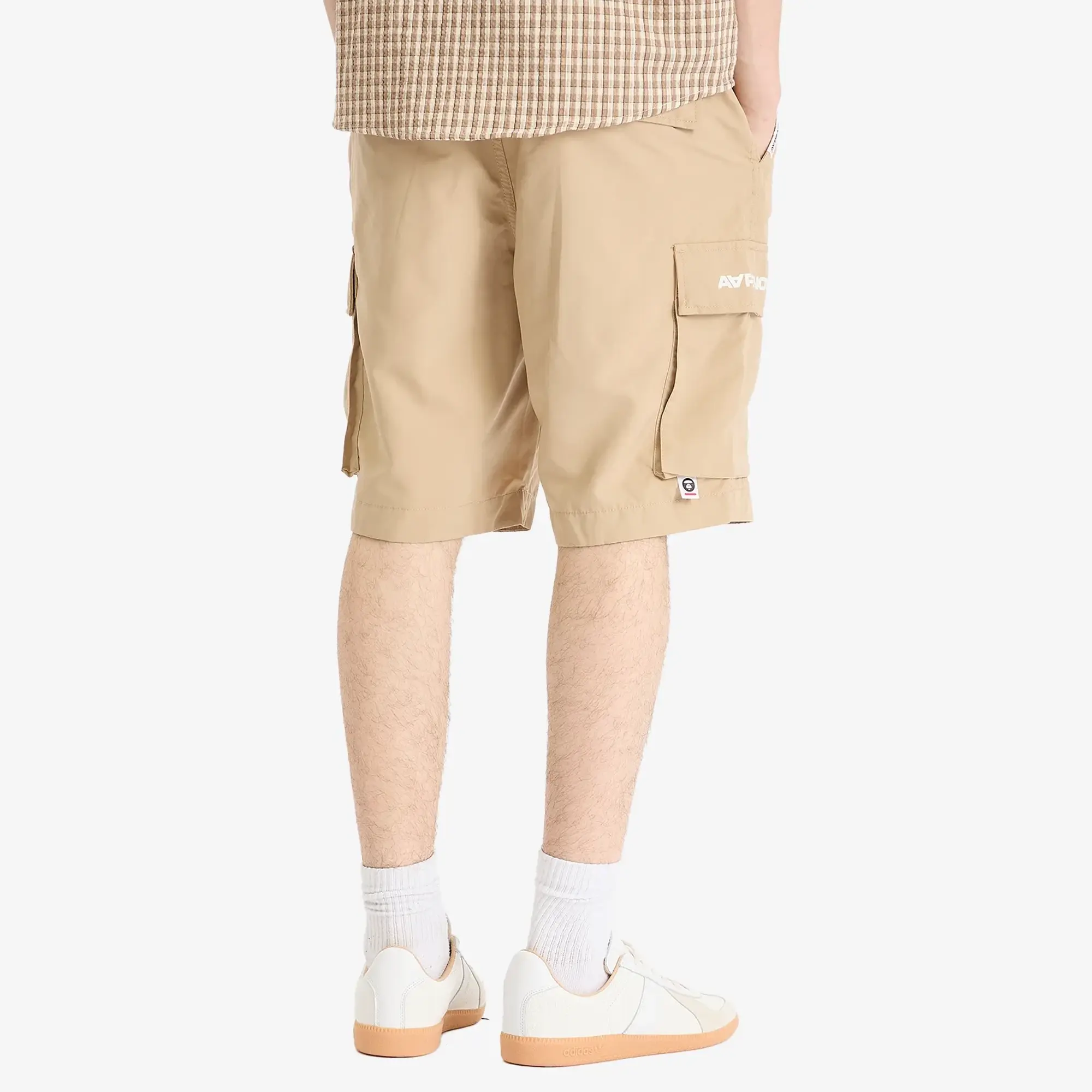 AAPE Now Loose Fit Cargo Shorts Beige
