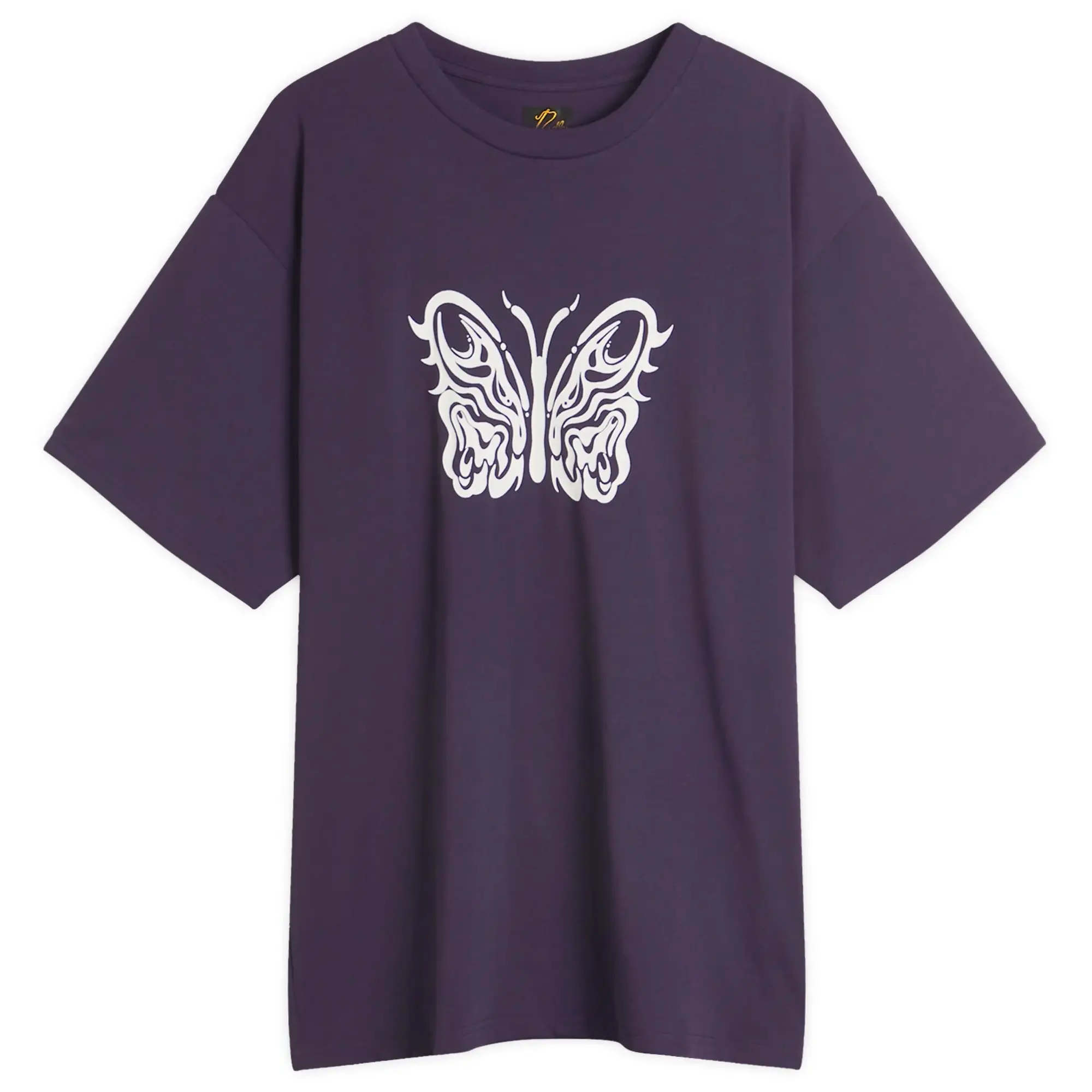 Needles Men's x Kae Tanaka Papillion T-Shirt Eggplant