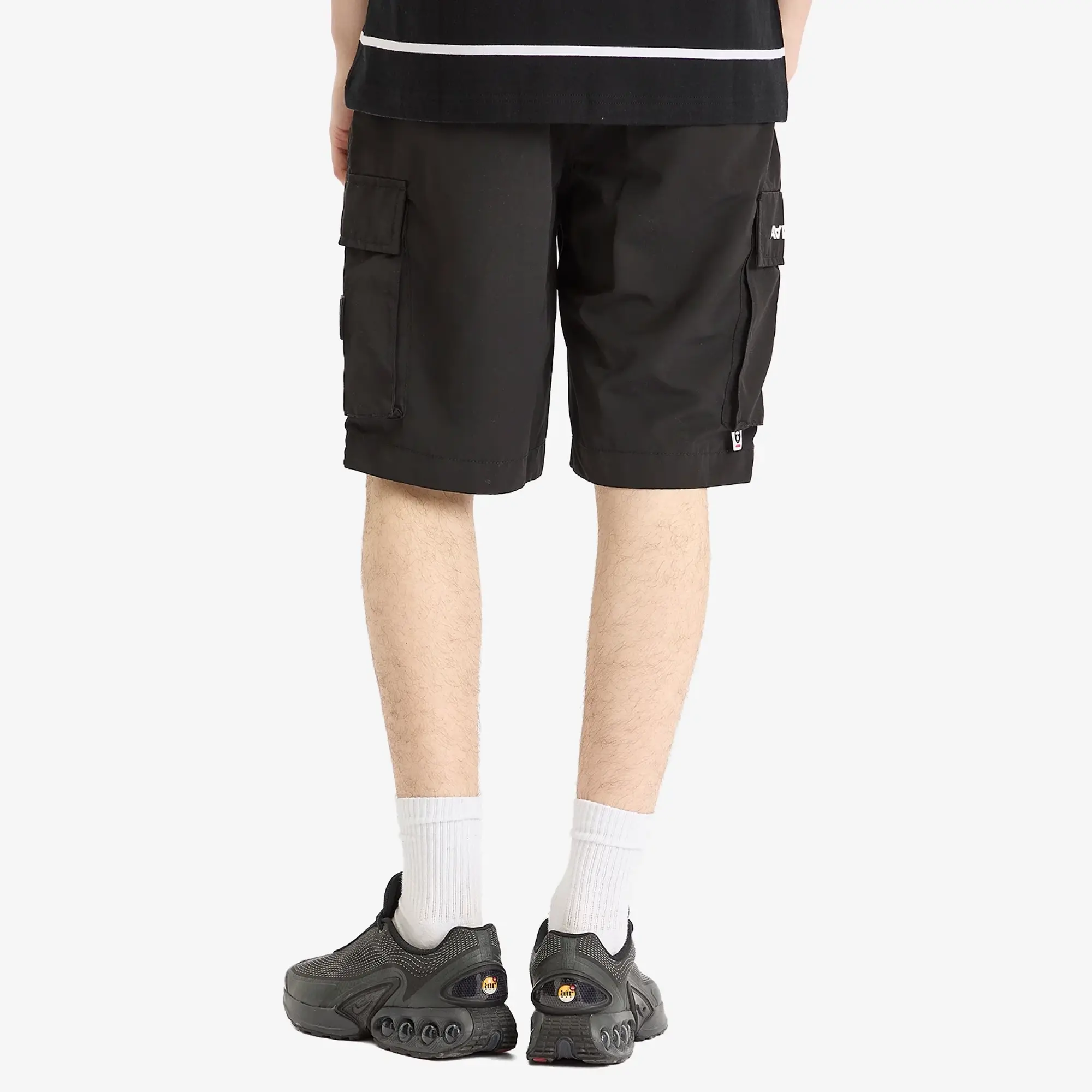 AAPE Now Loose Fit Cargo Shorts Black