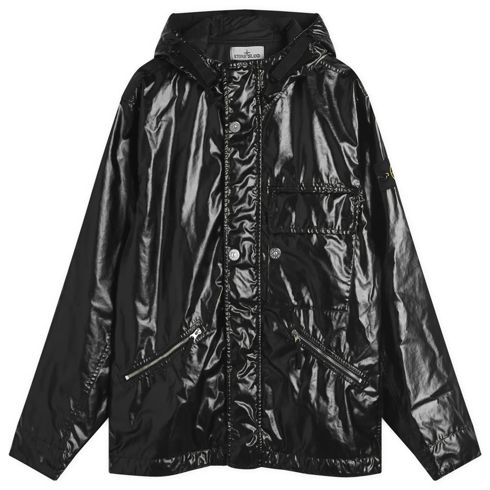 Stone Island Men's Mussola Gommata-TC Short Parka Black