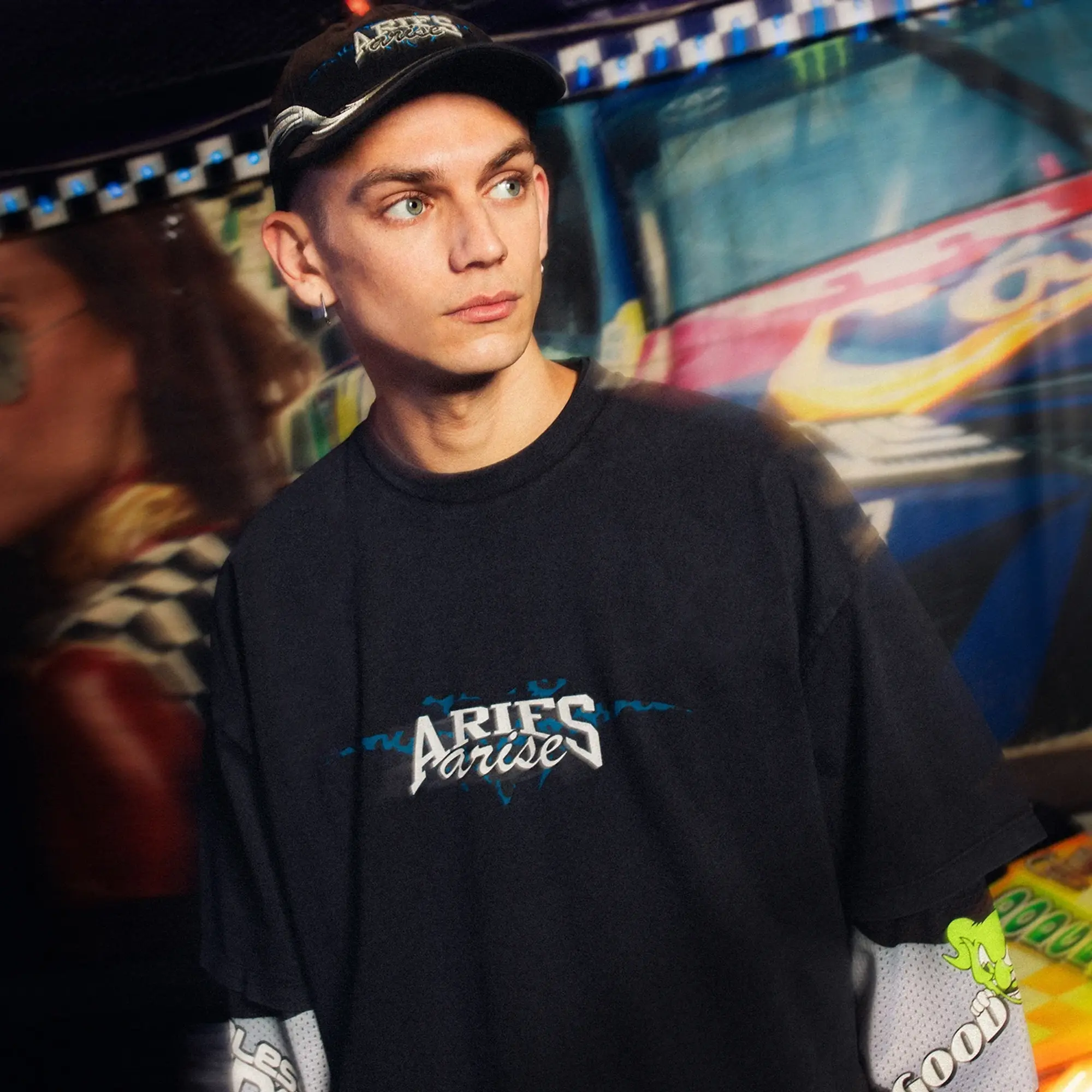 END. x Aries Moto Dodgem T-Shirt Black