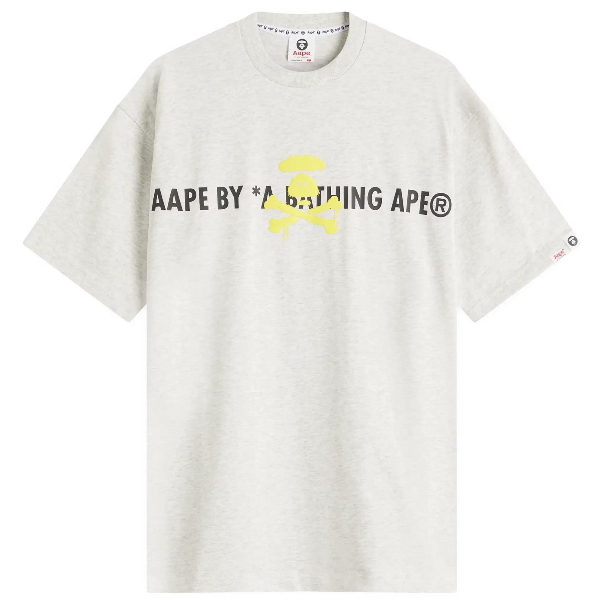 AAPE Graffiti Neon Puff T-Shirt Heather White