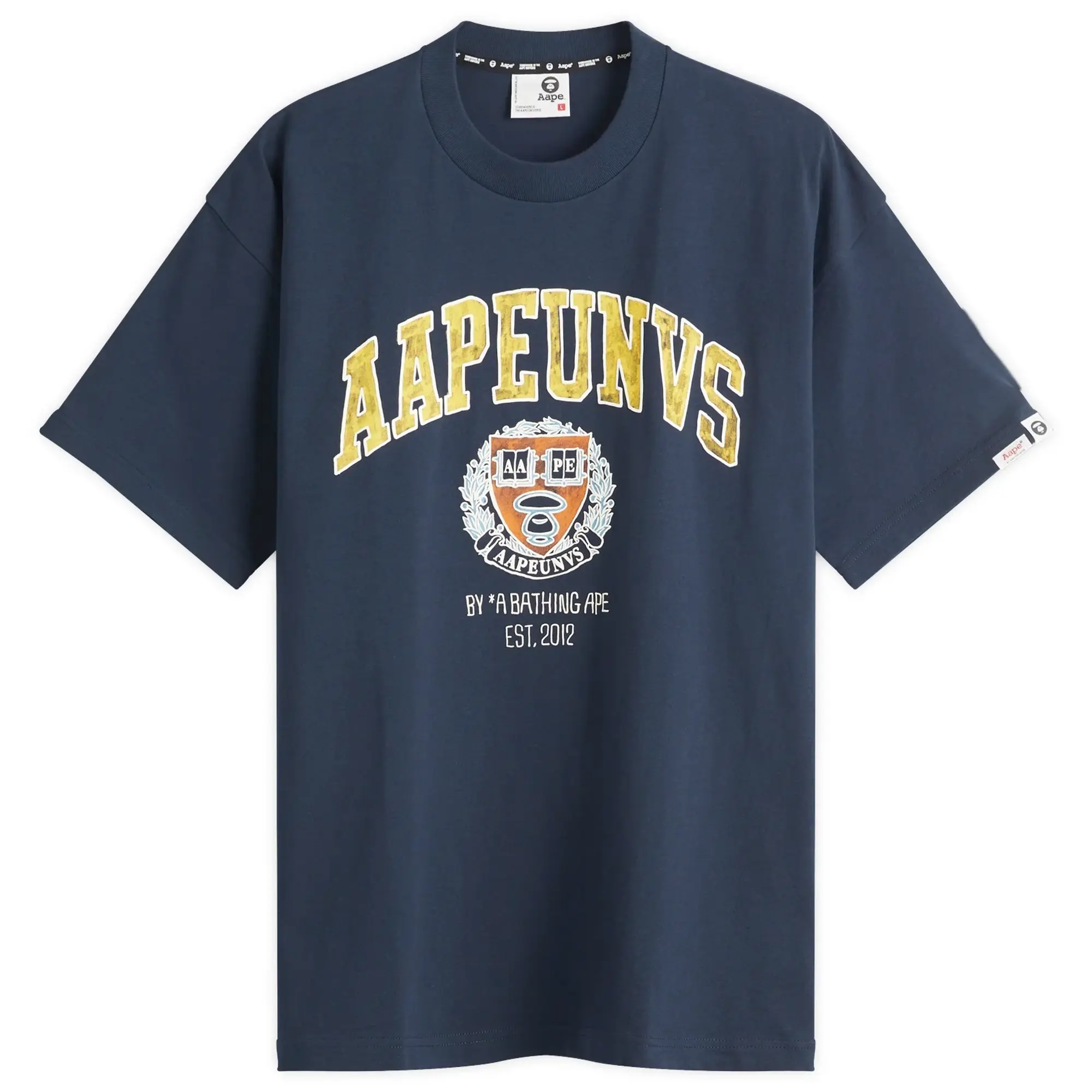 AAPE College Theme T-Shirt Dark Navy