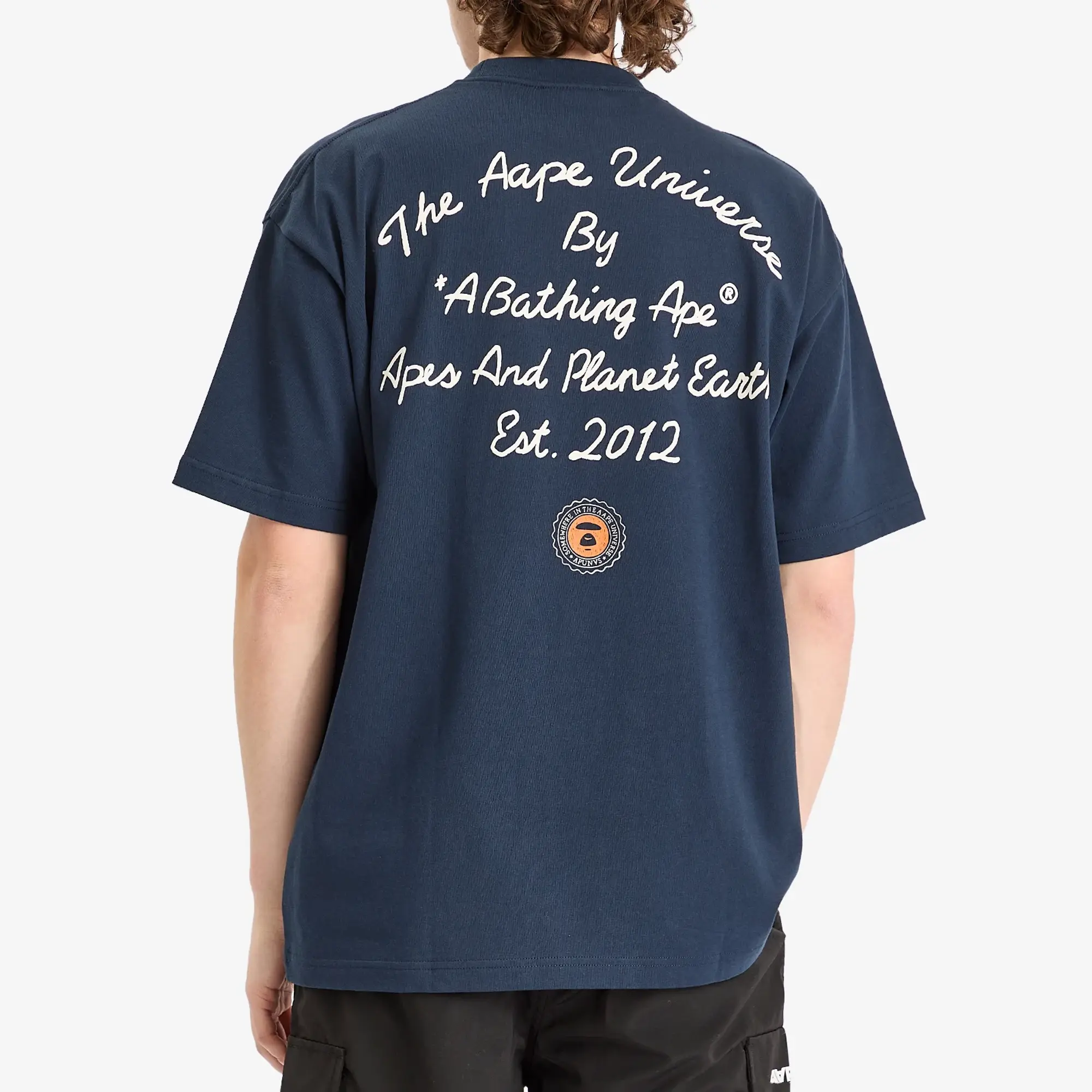 AAPE College Theme T-Shirt Dark Navy