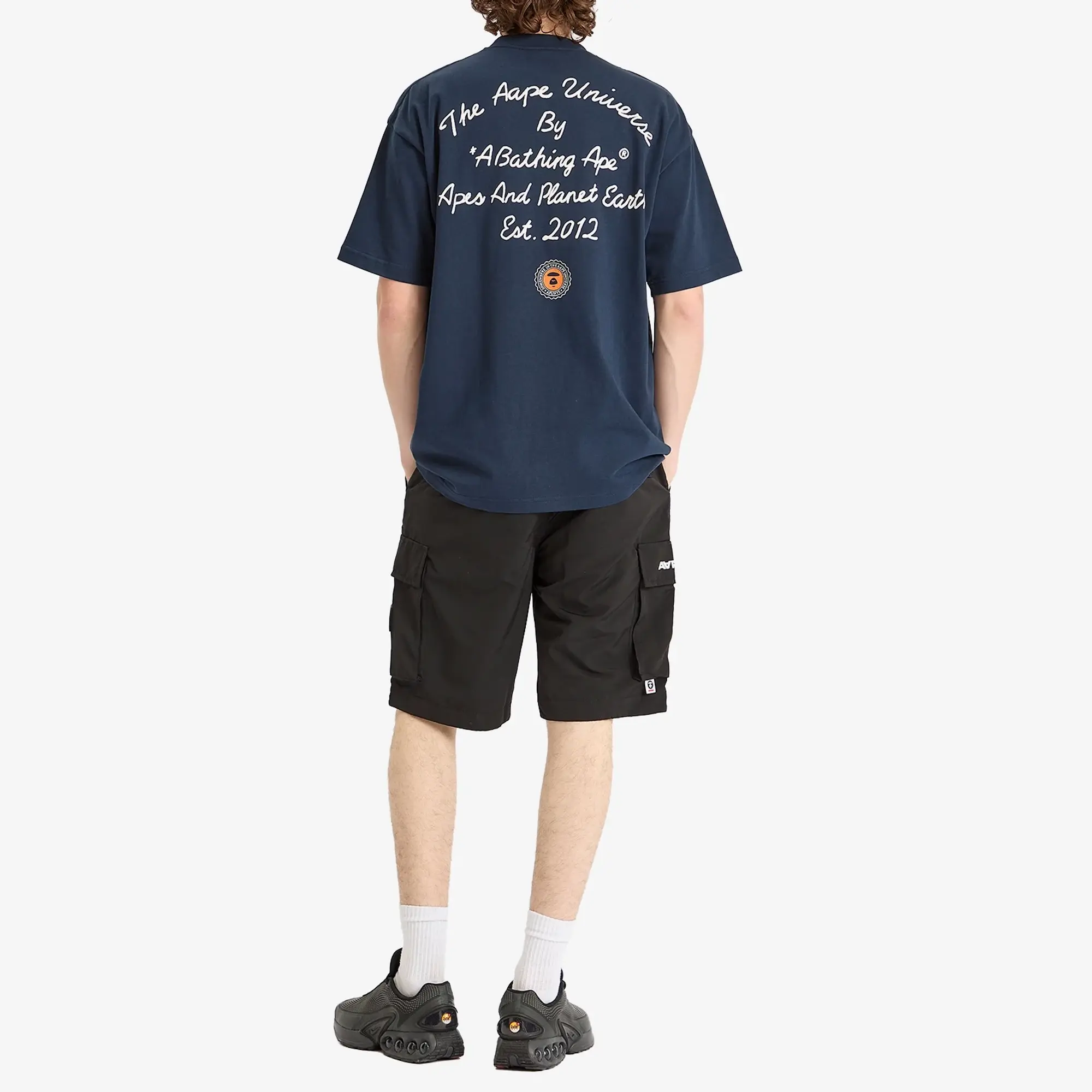 AAPE College Theme T-Shirt Dark Navy