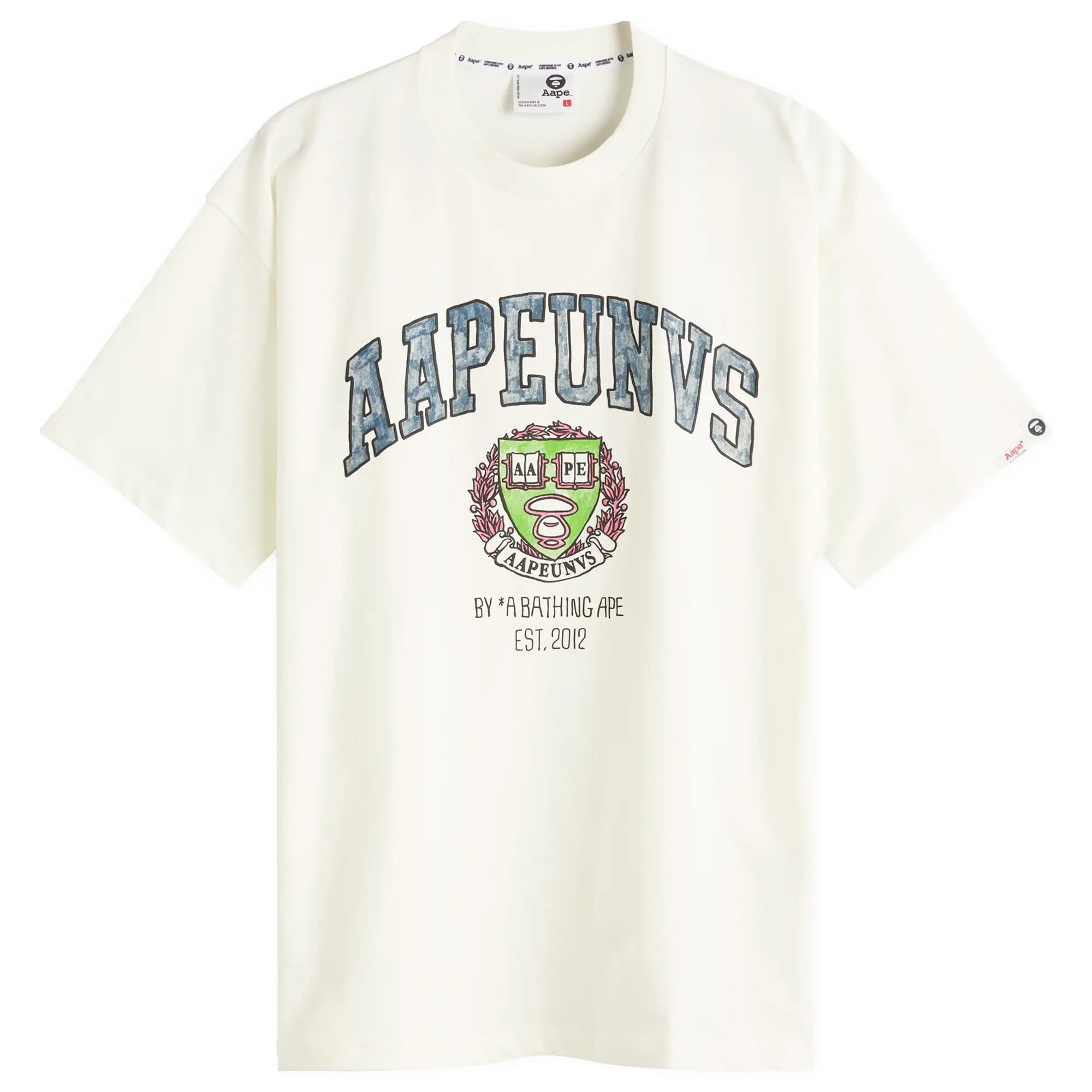 AAPE College Theme T-Shirt Ivory