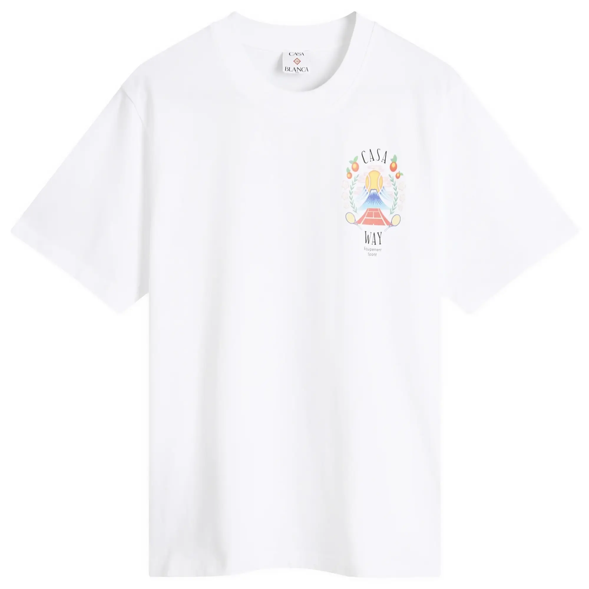 Casablanca Men's Casa Way Mountain Printed T-Shirt White