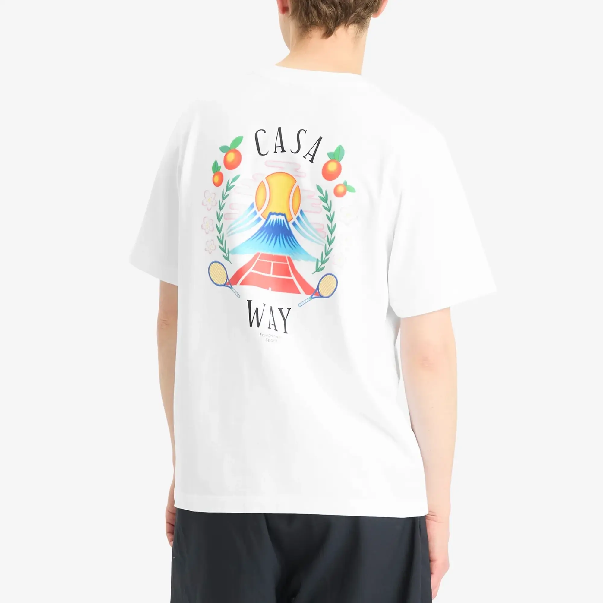 Casablanca Men's Casa Way Mountain Printed T-Shirt White