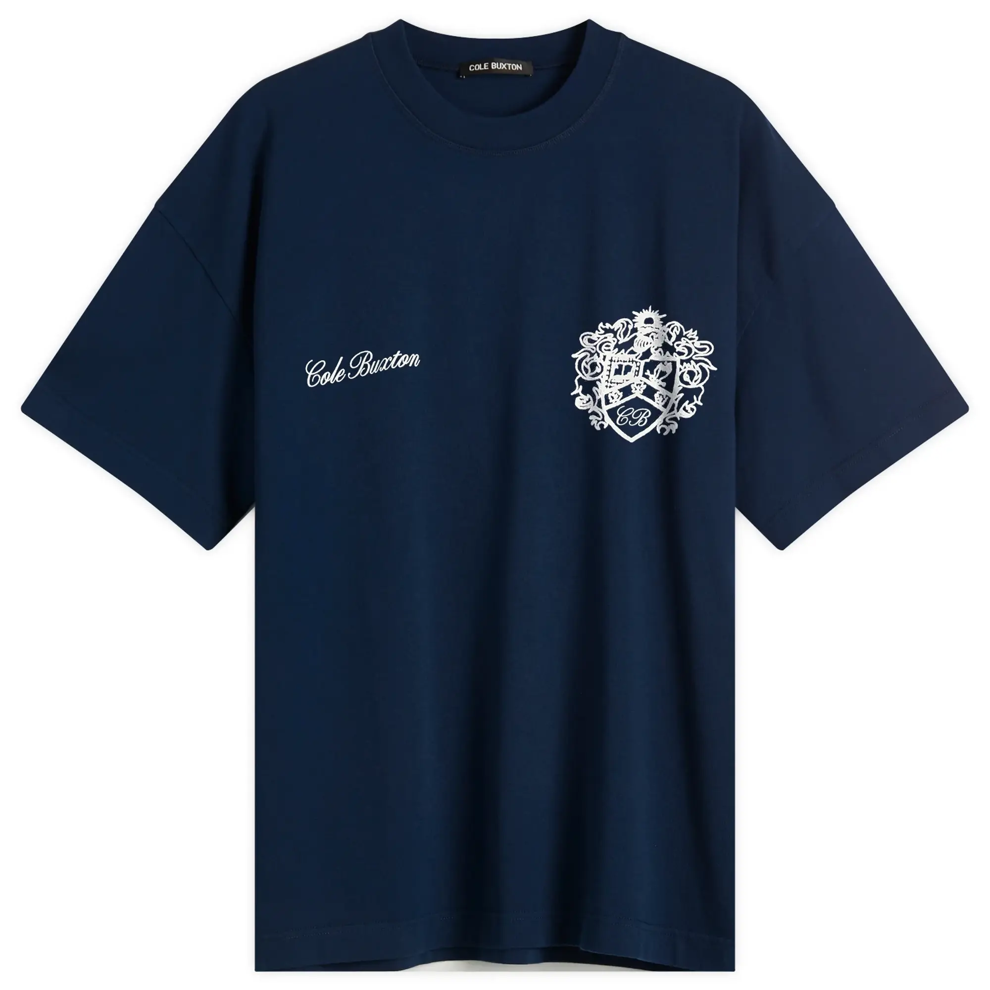 Cole Buxton Men's Collegiate Crest T-Shirt Navy
