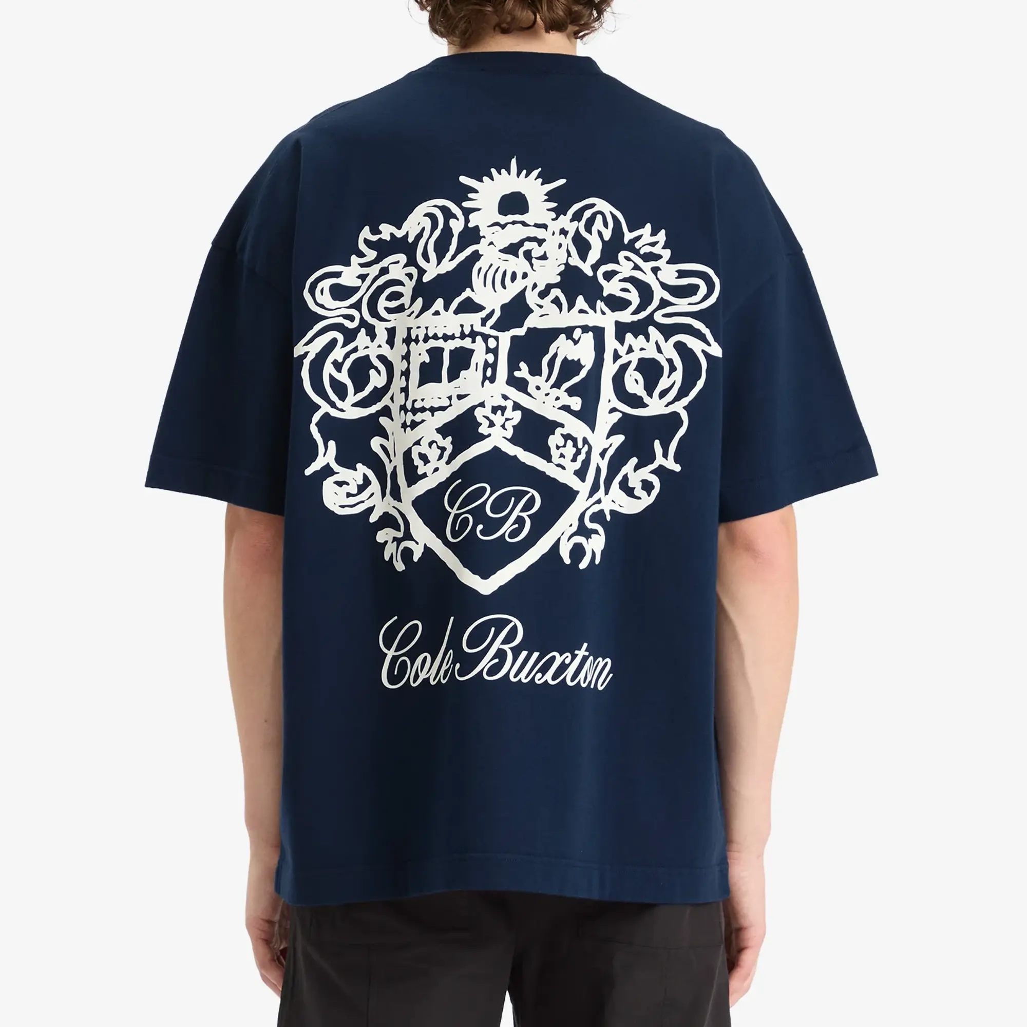 Cole Buxton Men's Collegiate Crest T-Shirt Navy