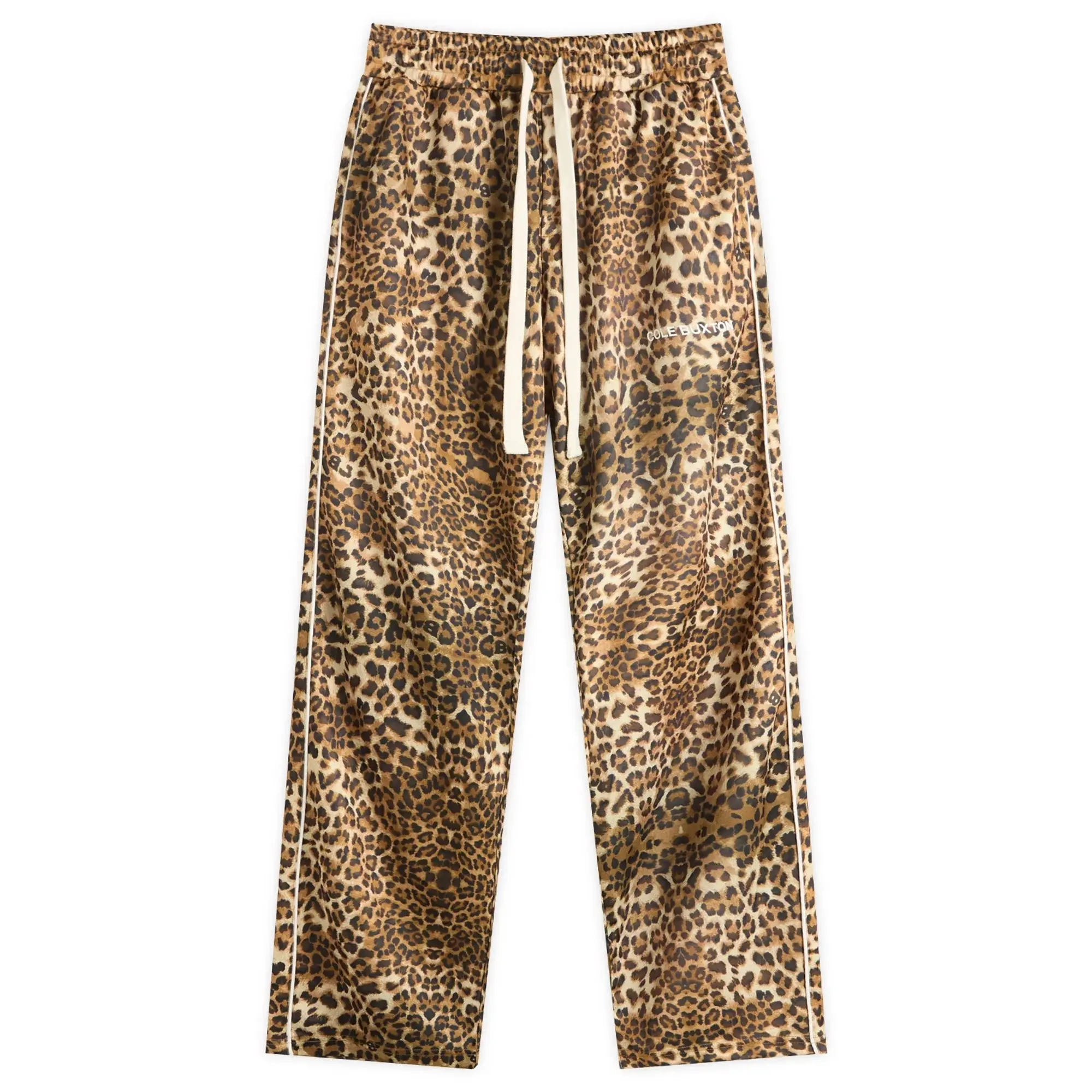 Cole Buxton Men's Leopard Piped Track Pant