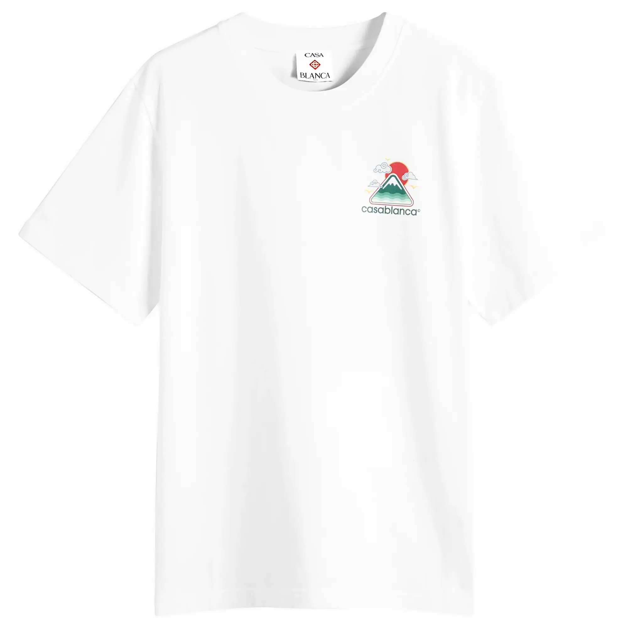 Casablanca Men's Montagne Ondulée Screen Printed T-Shirt White