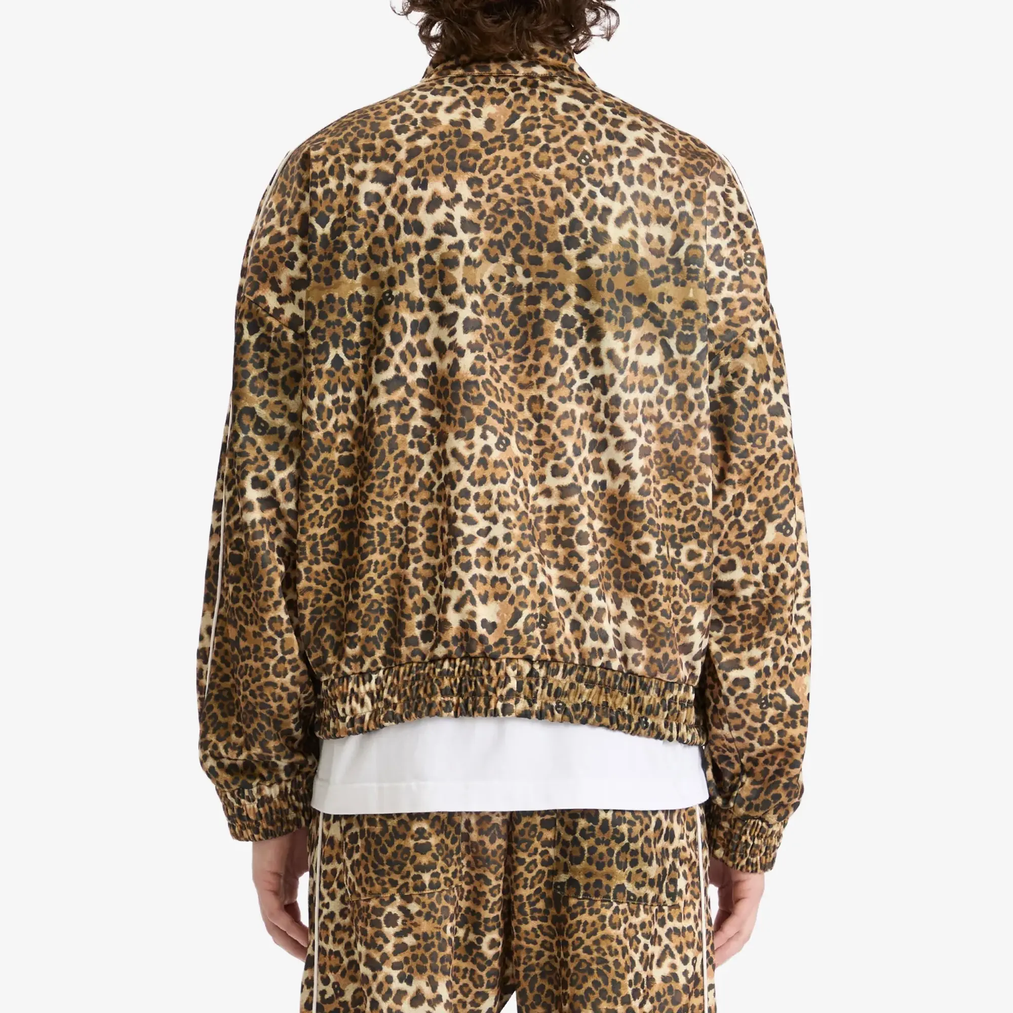 Cole Buxton Men's Leopard Piped Track Jacket