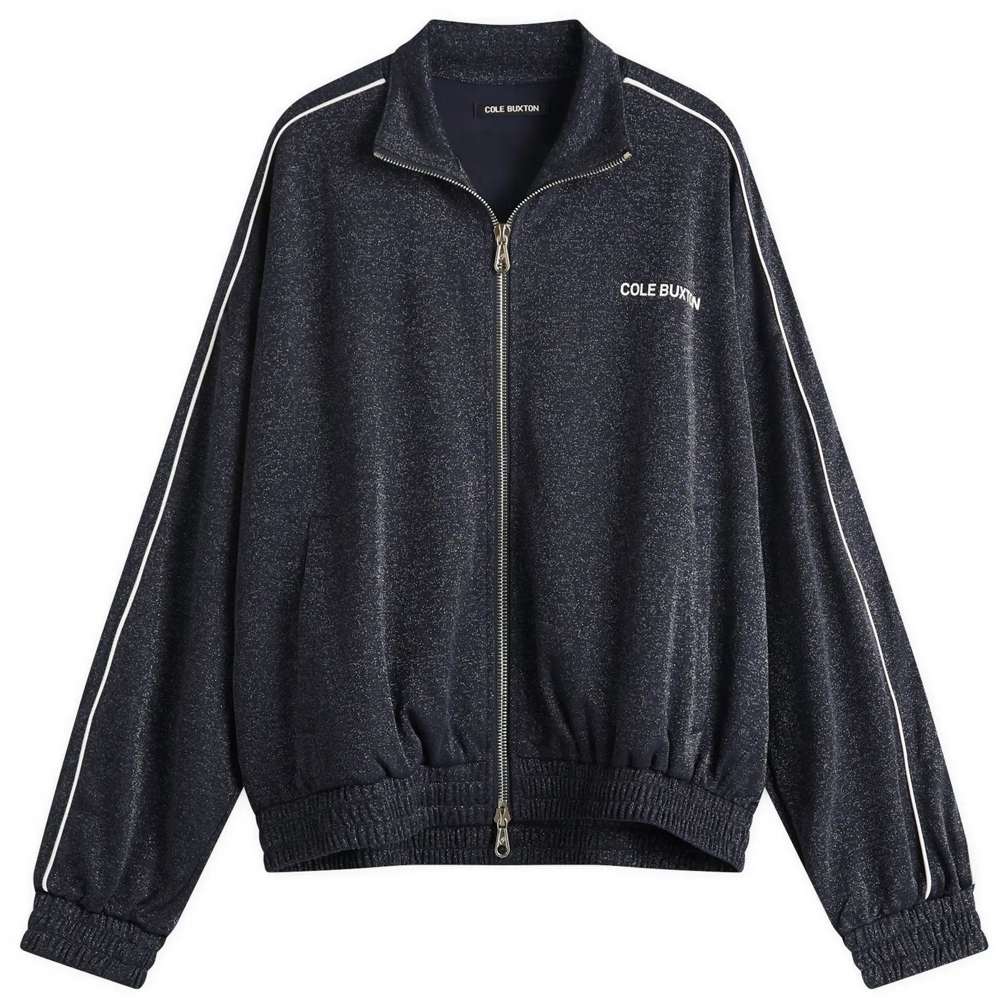 Cole Buxton Men's Glitter Piped Track Jacket Navy