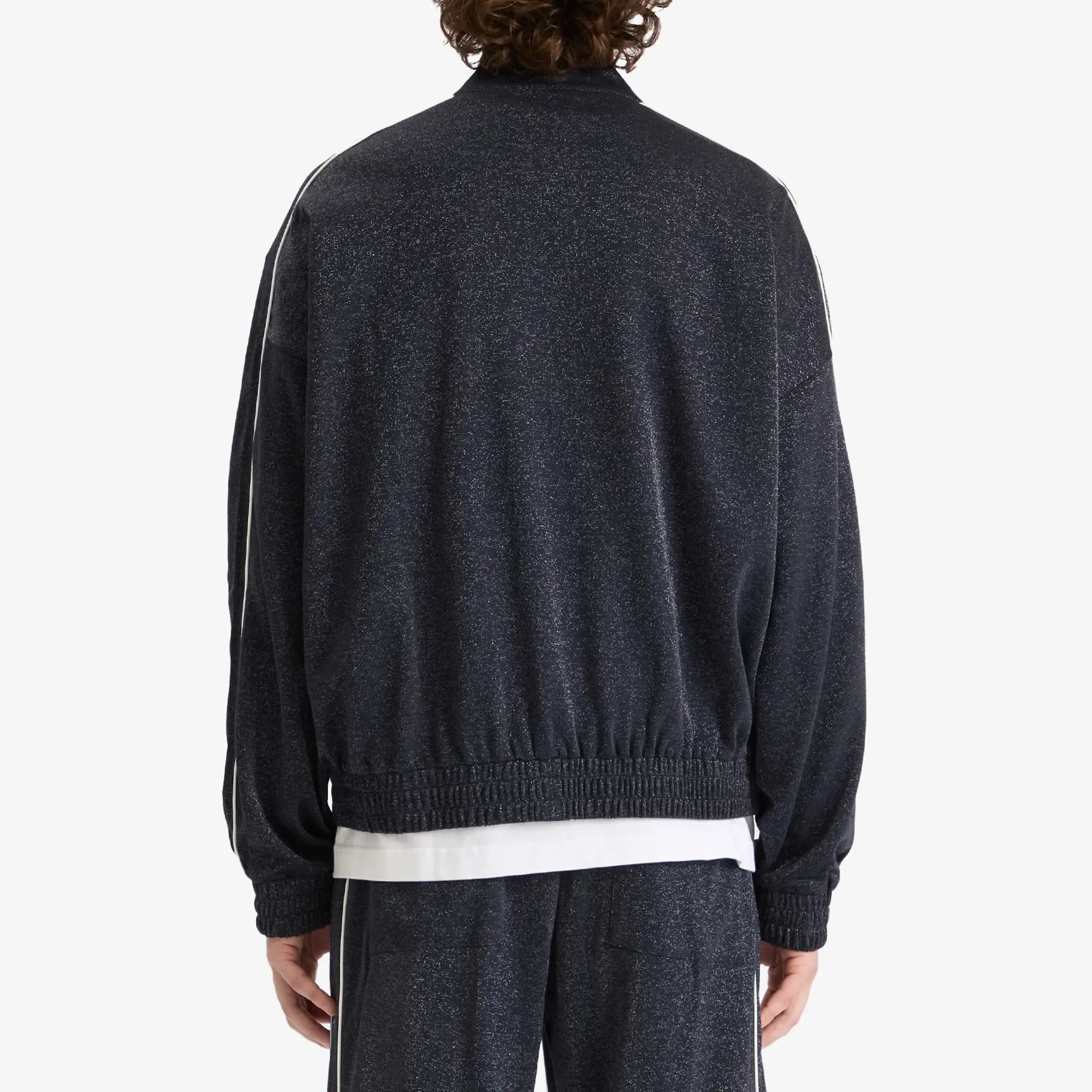 Cole Buxton Men's Glitter Piped Track Jacket Navy