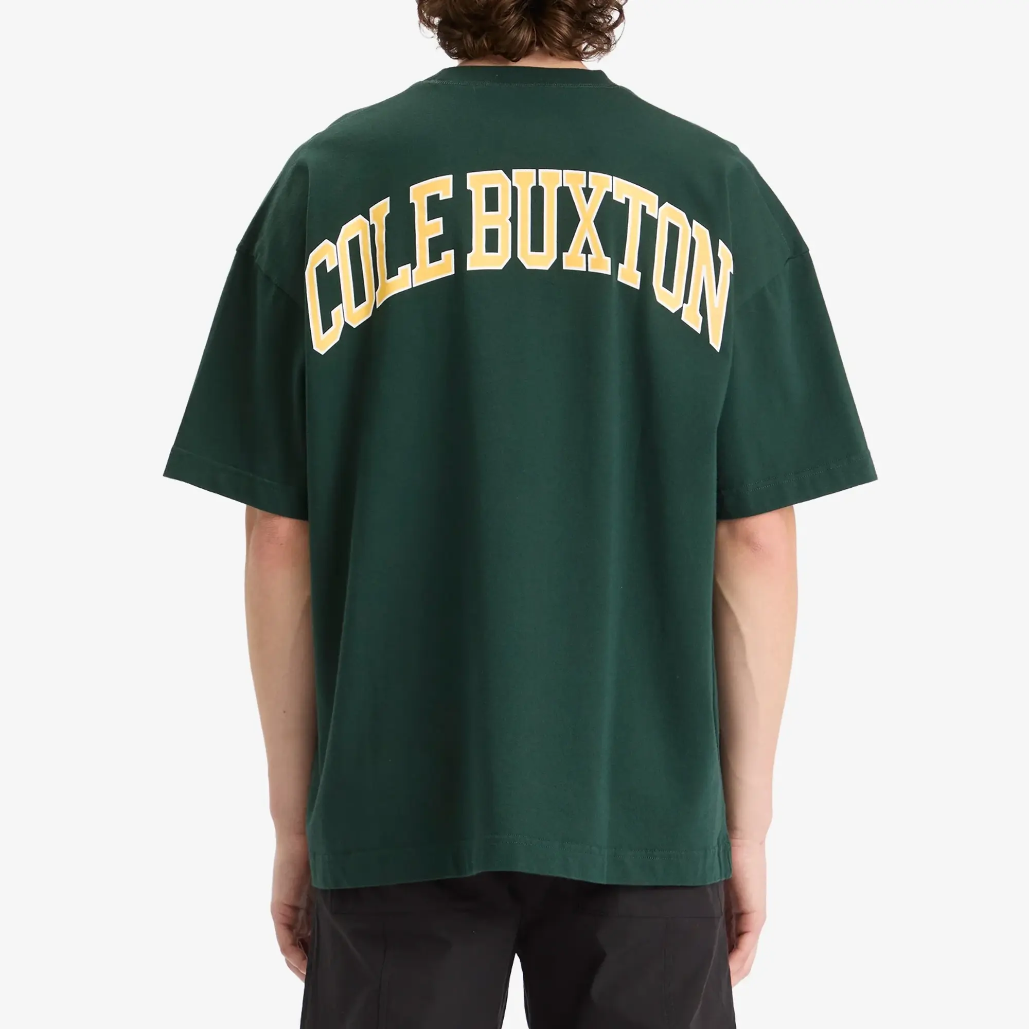 Cole Buxton Men's Yellow Arc T-Shirt Presented by END. Forest Green