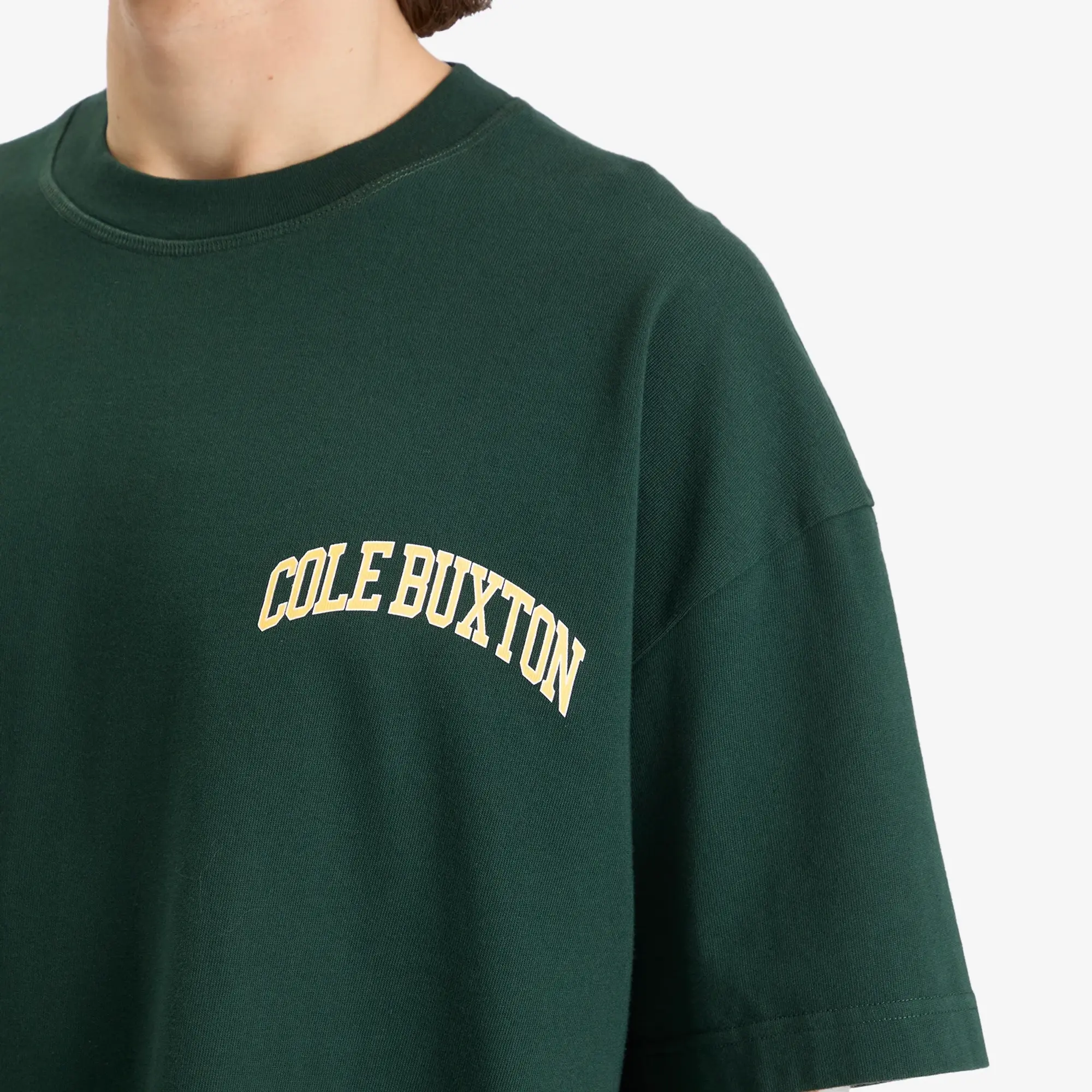 Cole Buxton Men's Yellow Arc T-Shirt Presented by END. Forest Green