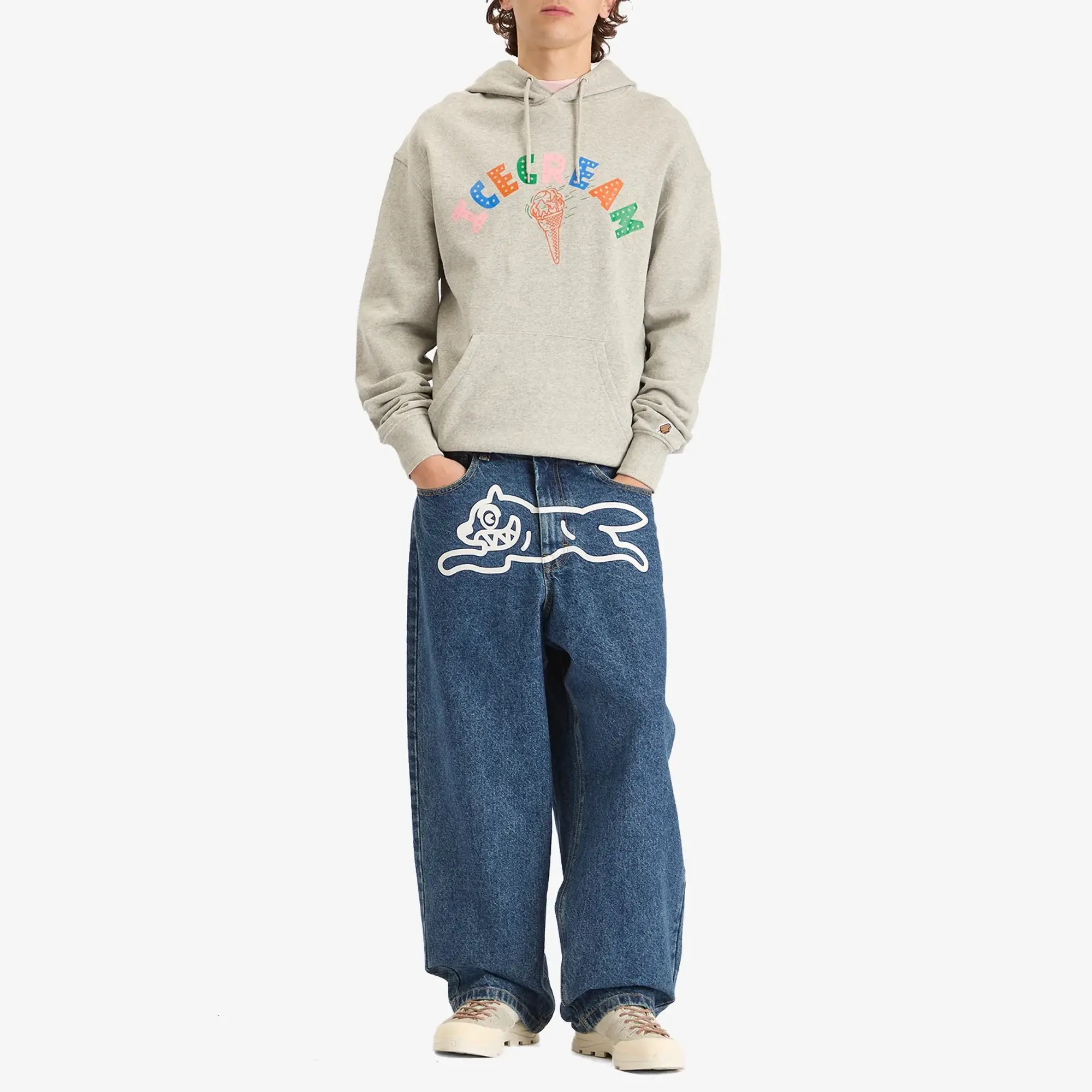 ICECREAM Men's Cone Hoodie Heather Grey
