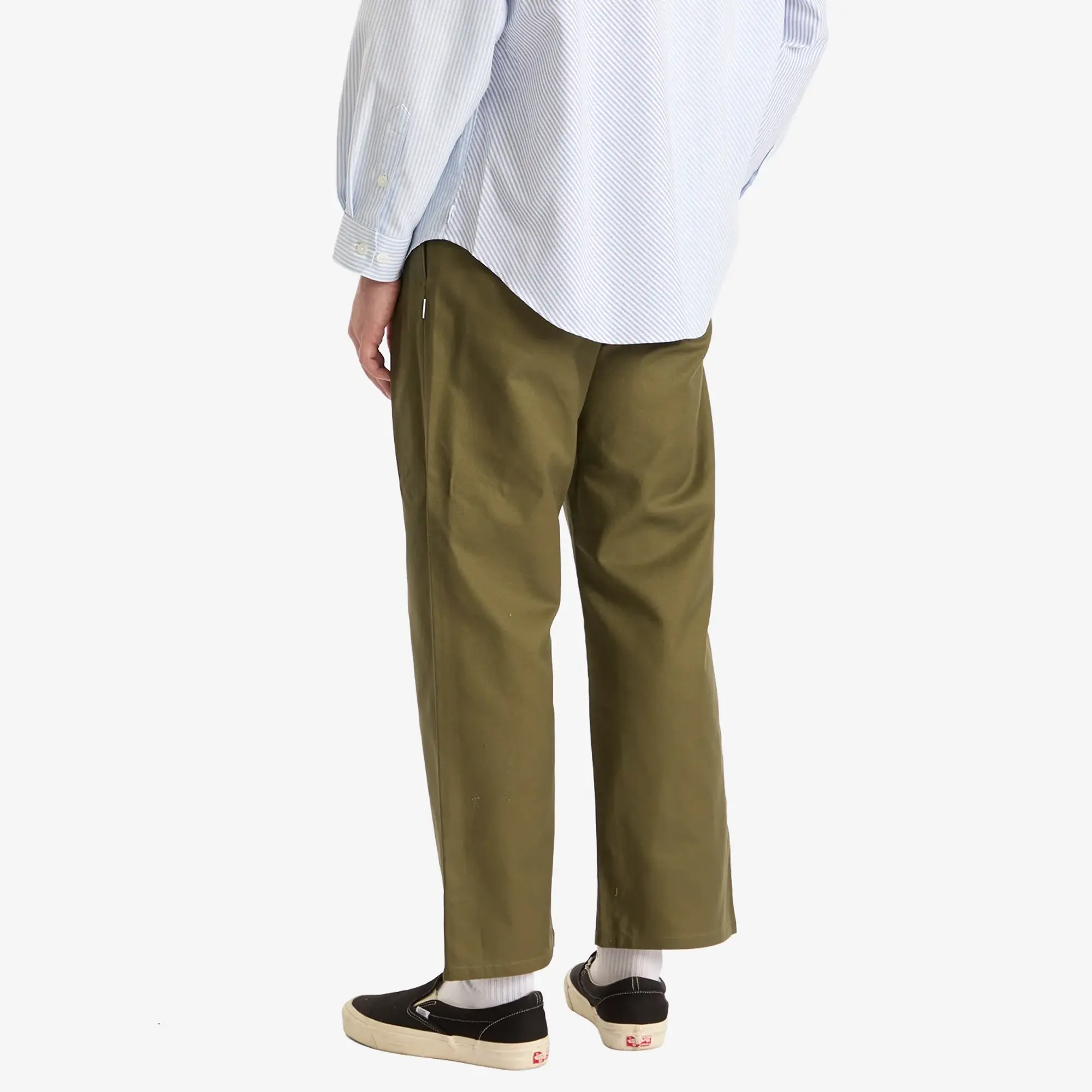 WTAPS Men's Two Tuck Wide Trousers Olive Drab