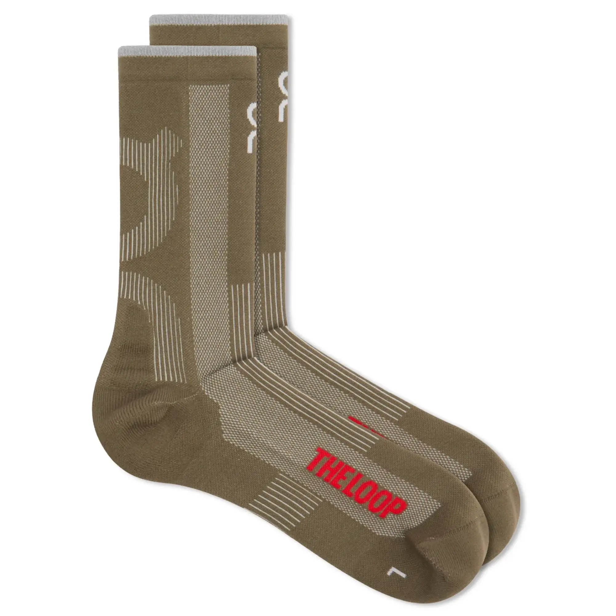 ON x Pleasures x The Loop Socks Olive