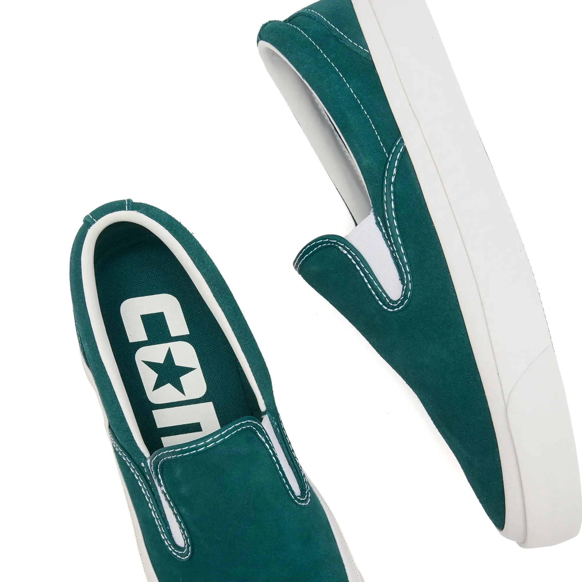 Converse Men's One Star CC Slip Pro Sneaker Rubber Plant/White