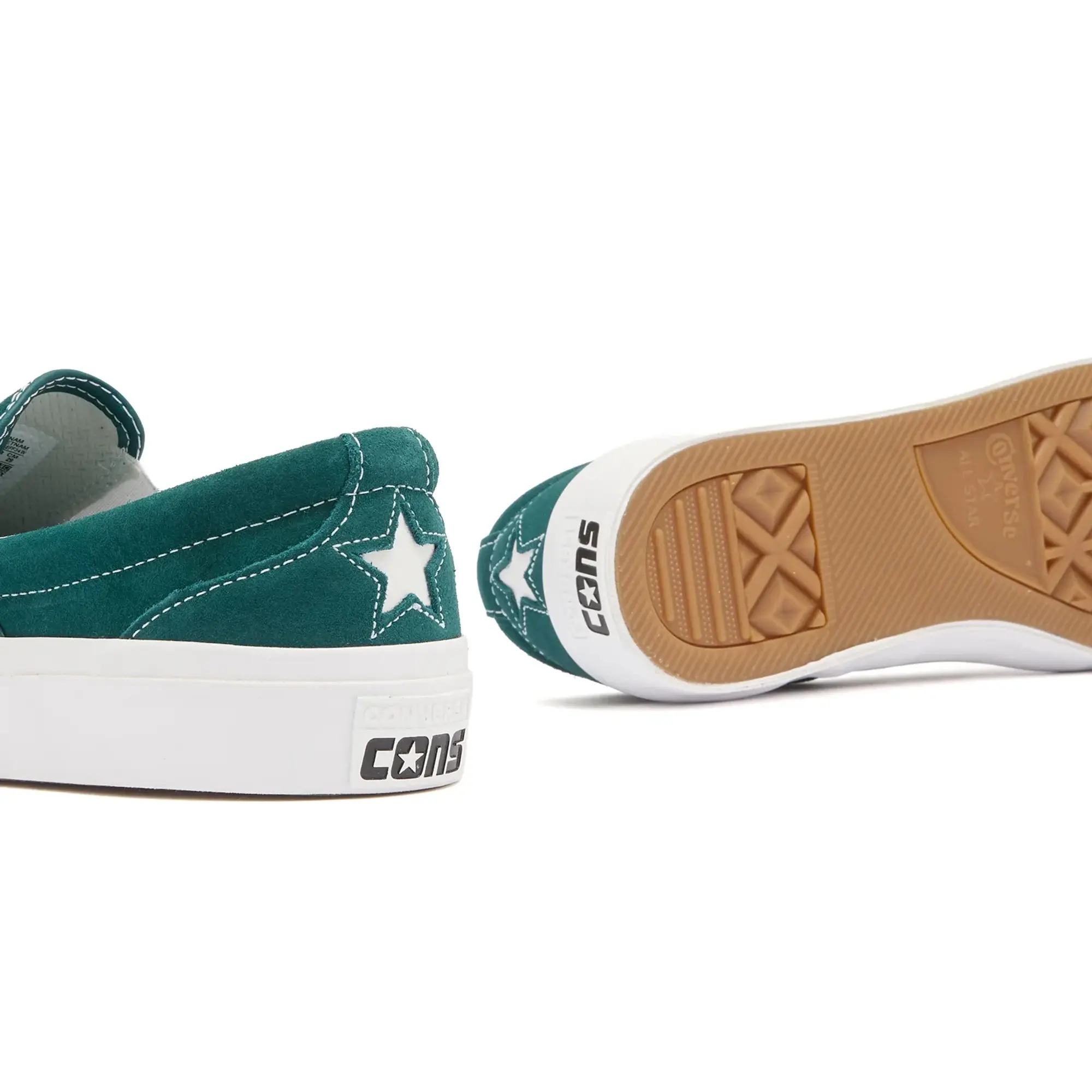 Converse Men's One Star CC Slip Pro Sneaker Rubber Plant/White