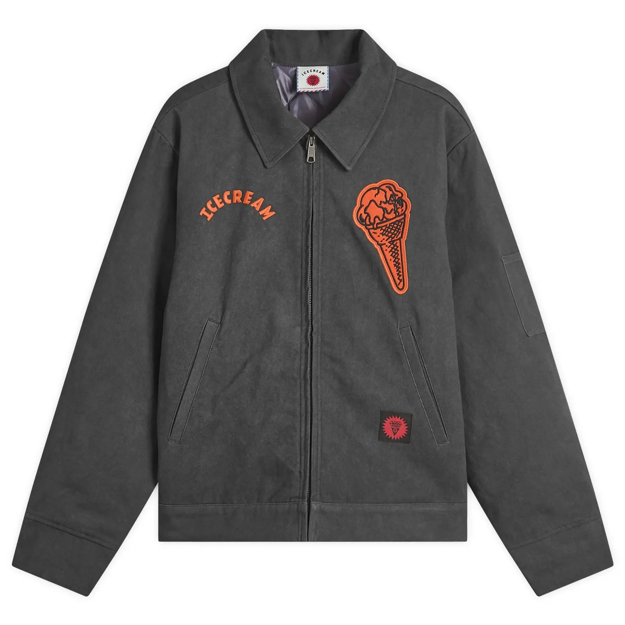 ICECREAM Men's Cone Patch Work Jacket Washed Black