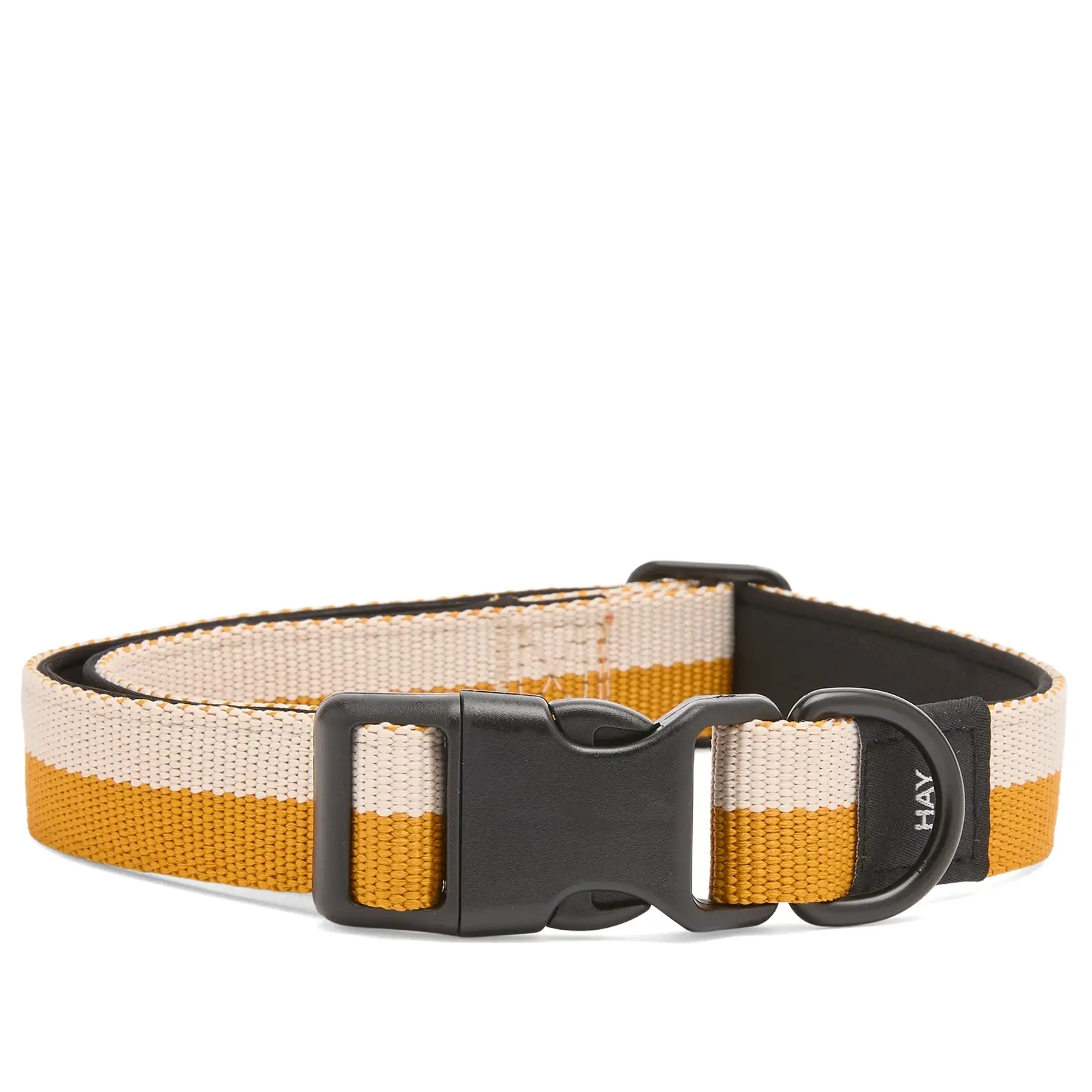 HAY Flat Dog Collar - Medium/Large Off-White/Ochre
