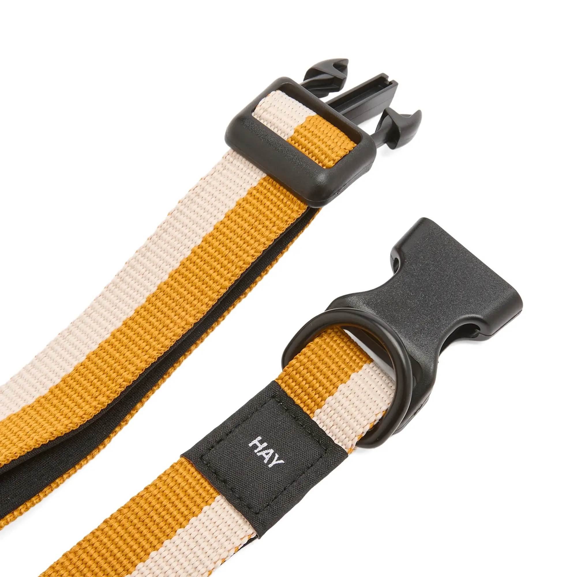 HAY Flat Dog Collar - Medium/Large Off-White/Ochre