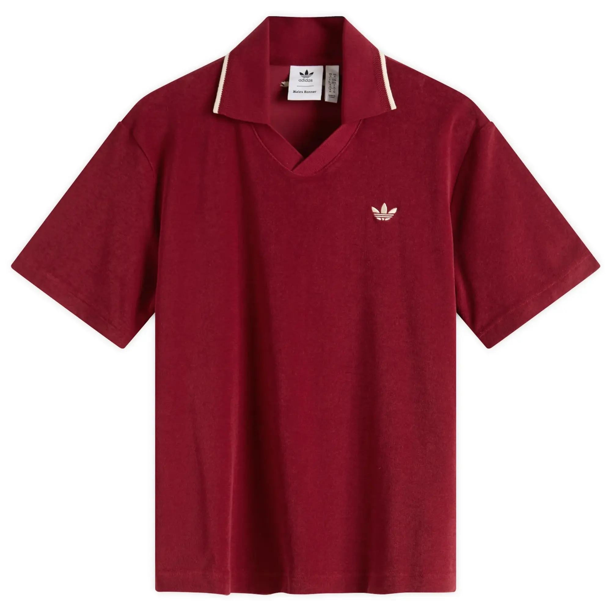 Adidas x Wales Bonner Polo Shirt Collegiate Burgundy
