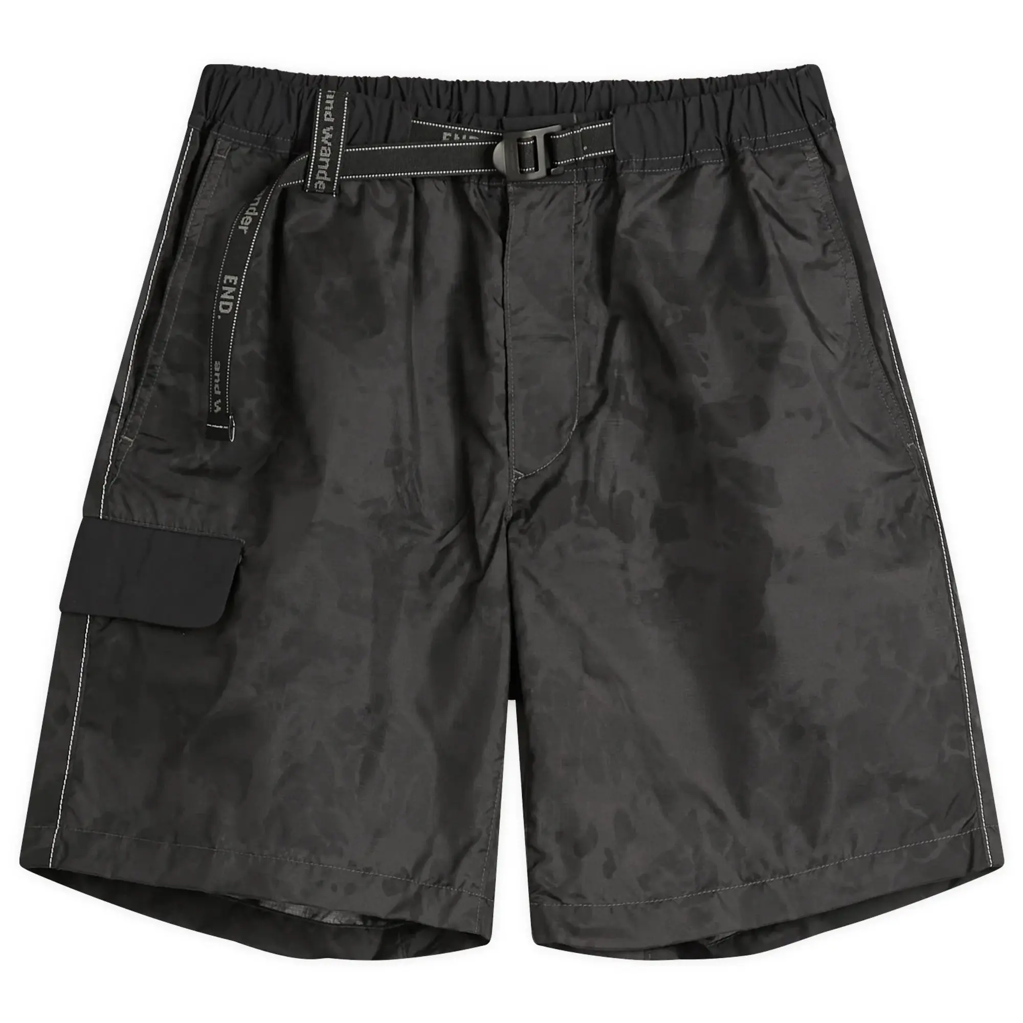 END. x and wander Nylon Print Short Pant Charcoal