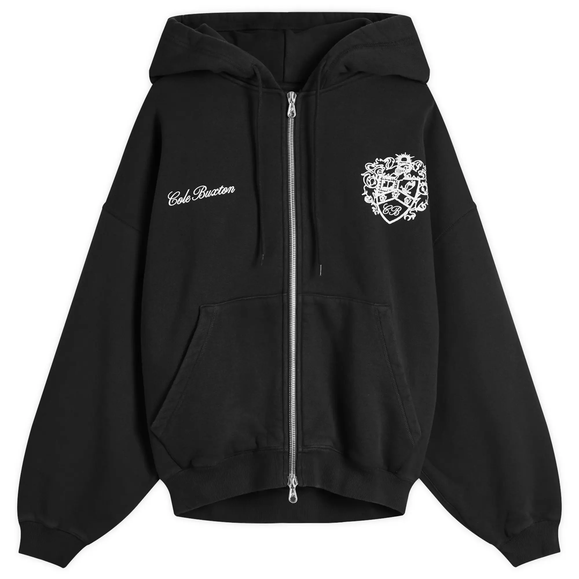 Cole Buxton Men's Collegiate Crest Zipped Hoodie Black