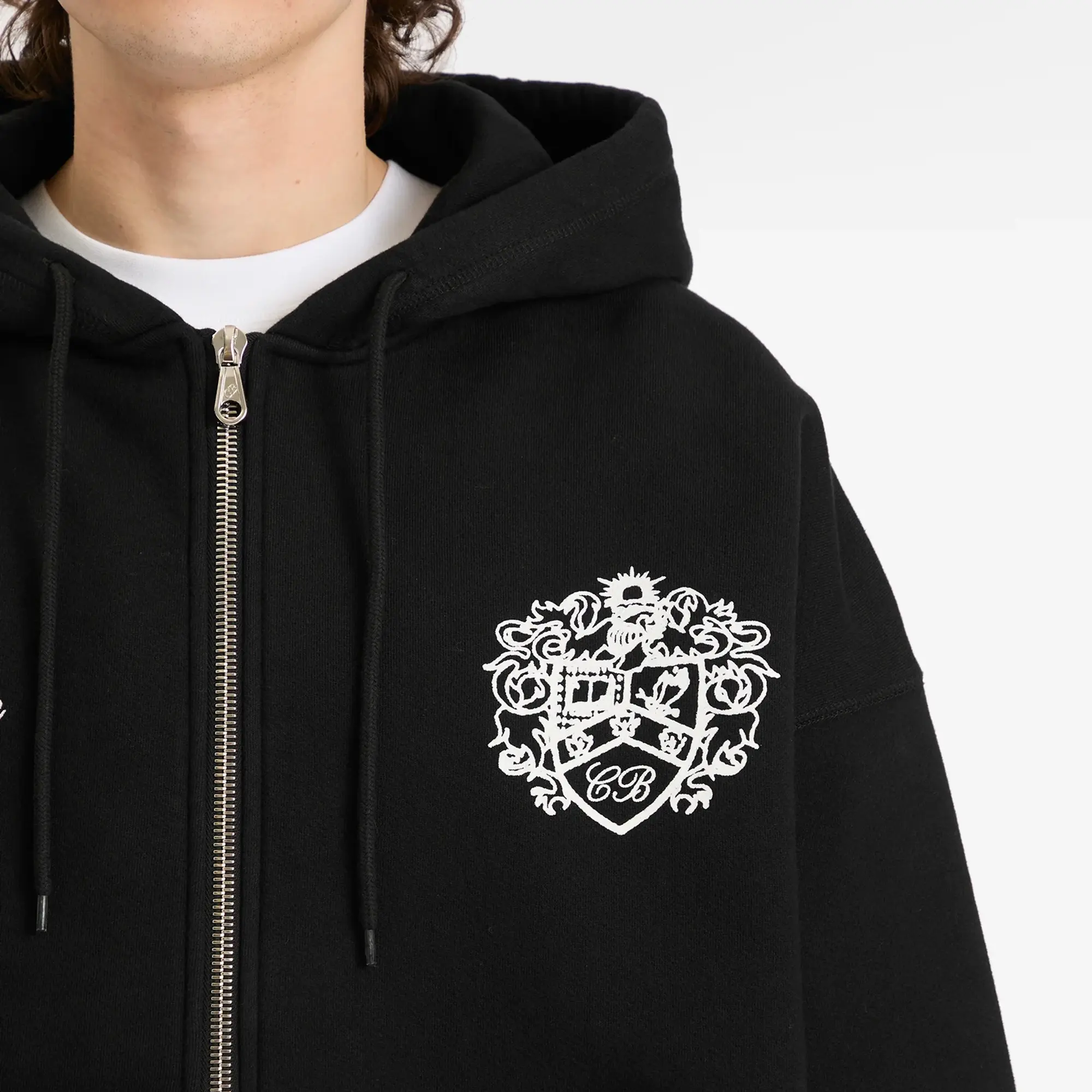Cole Buxton Men's Collegiate Crest Zipped Hoodie Black
