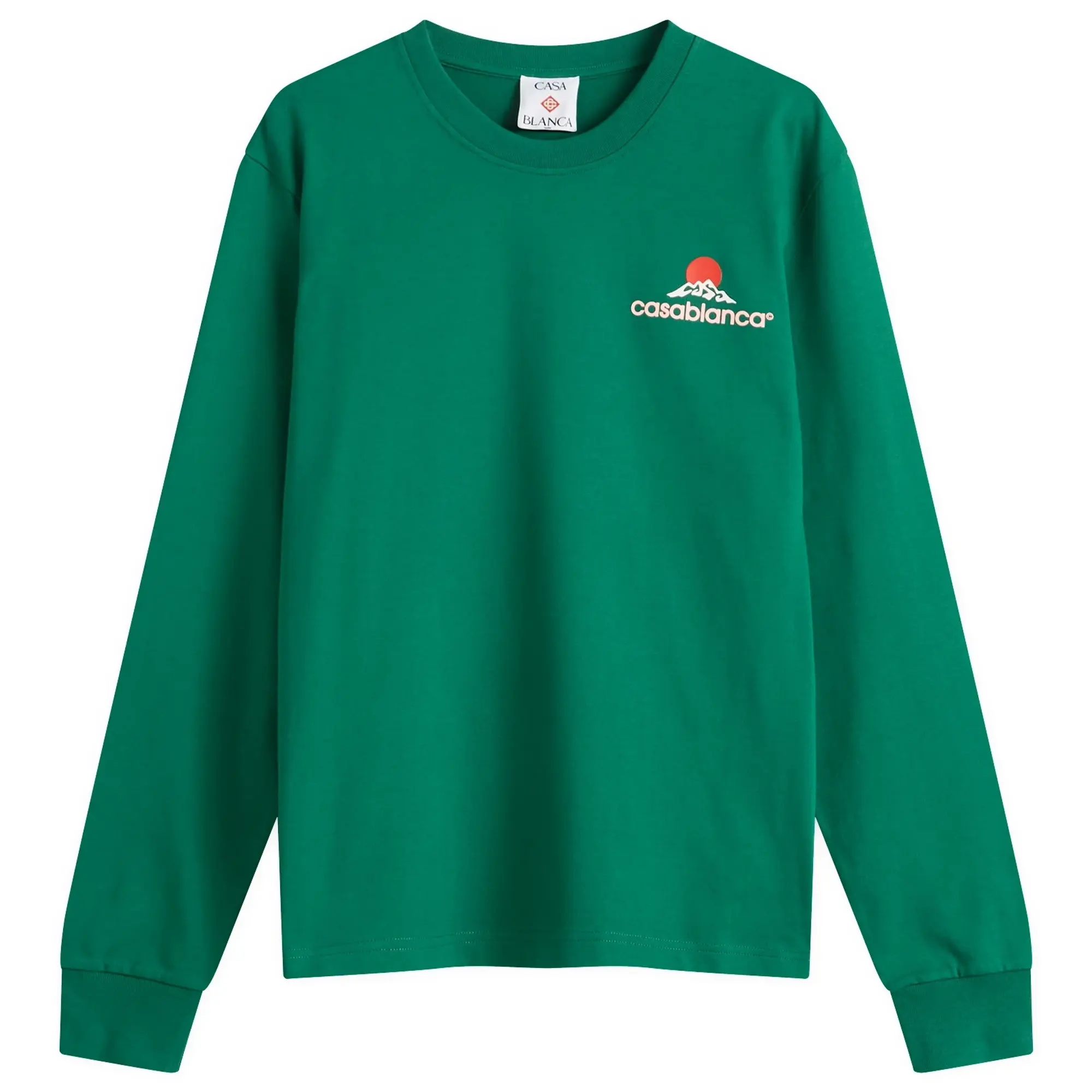 Casablanca Men's Montagne Printed Long Sleeve T-Shirt Green
