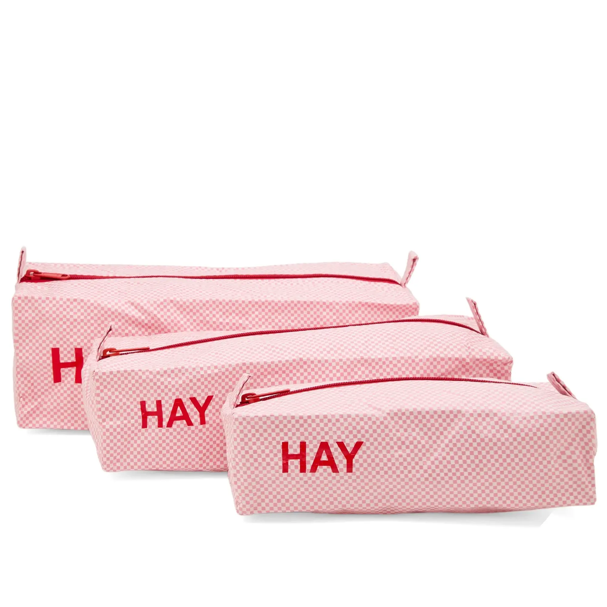 HAY Candy Mono Wash Bag - Box Set of 3 Light Pink