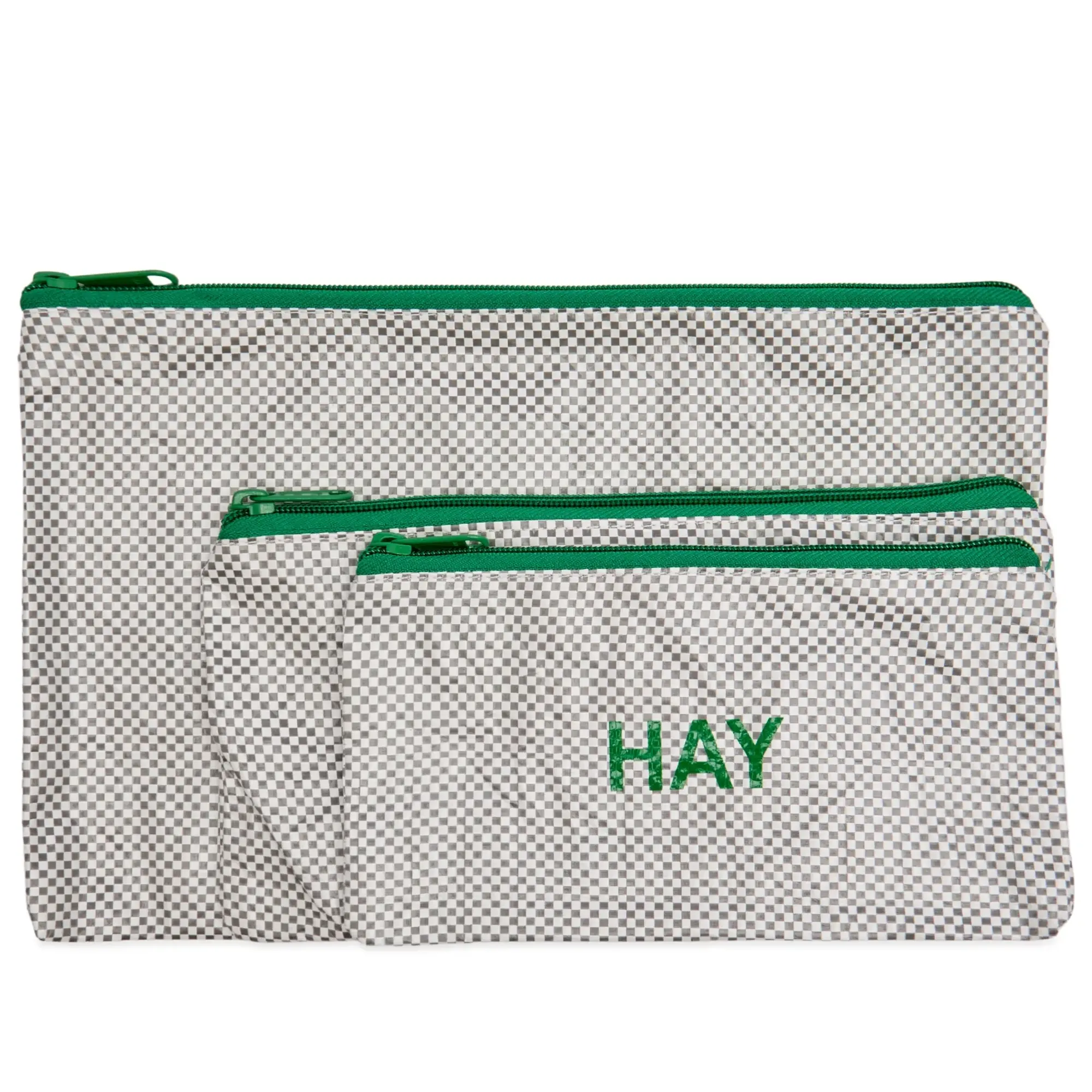 HAY Candy Mono Wash Bag - Flat Set of 3 Grey