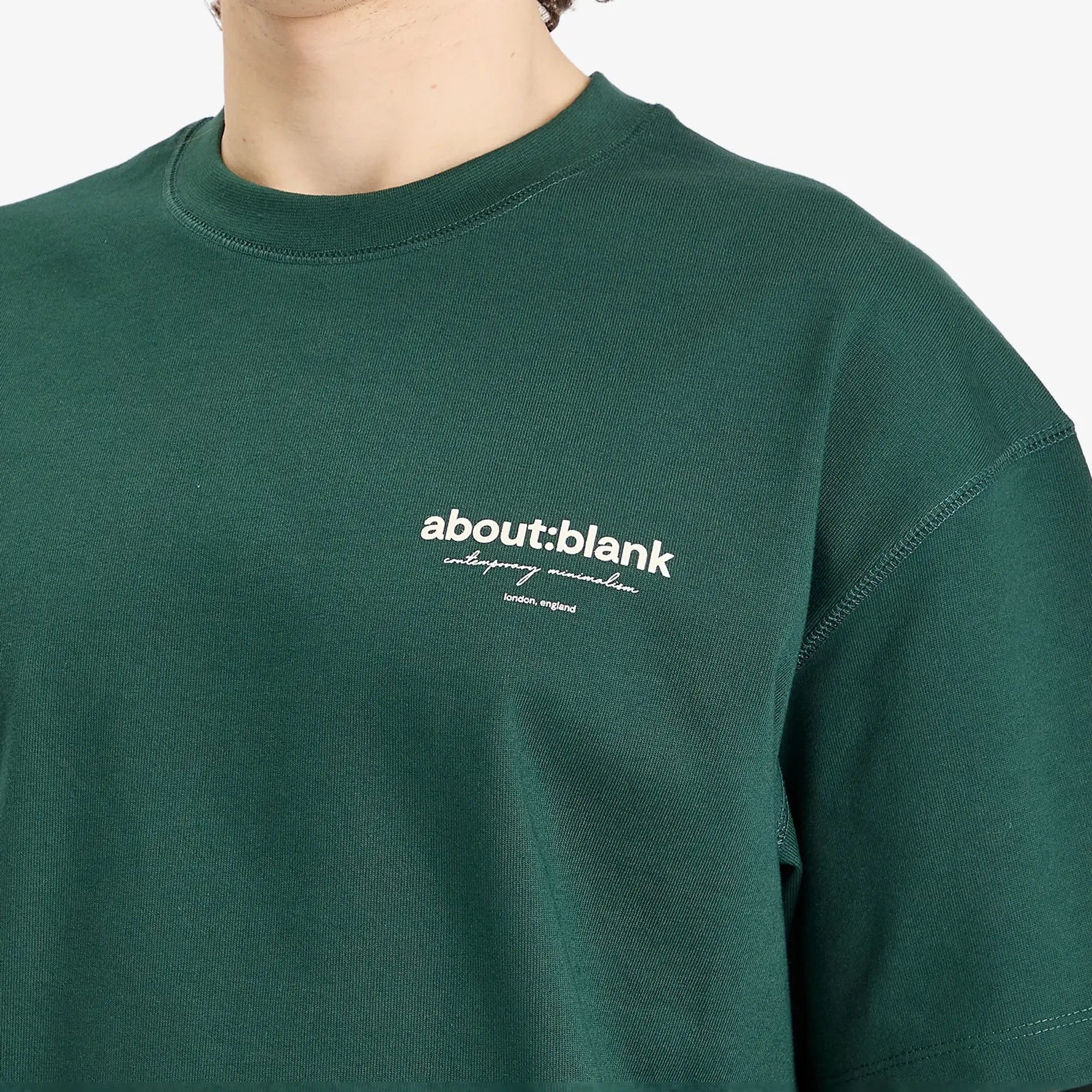 about:blank Men's Reverse T-Shirt Epsom Green/Ecru