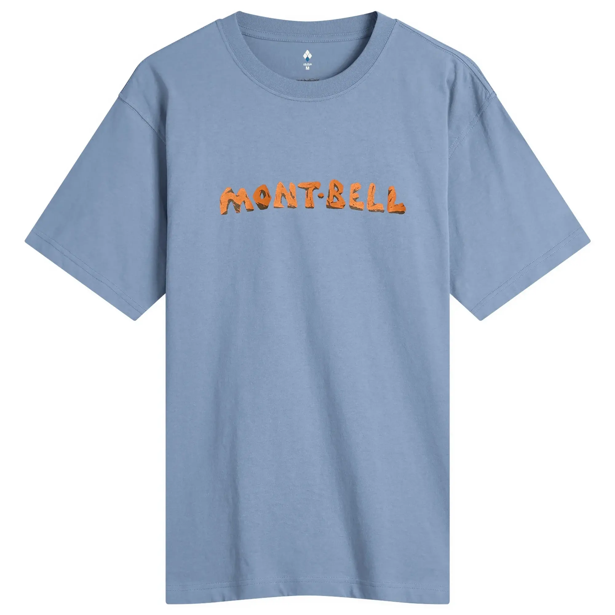 Montbell Men's Rock Logo Wickron T-Shirt Blue