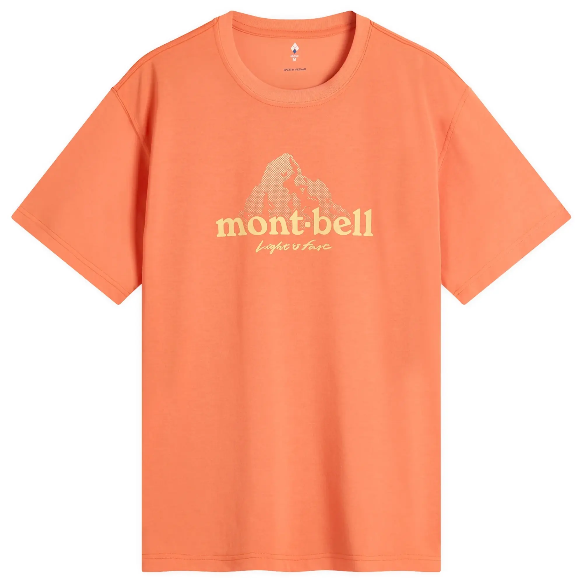 Montbell Men's Dot Logo Wickron T-Shirt Orange