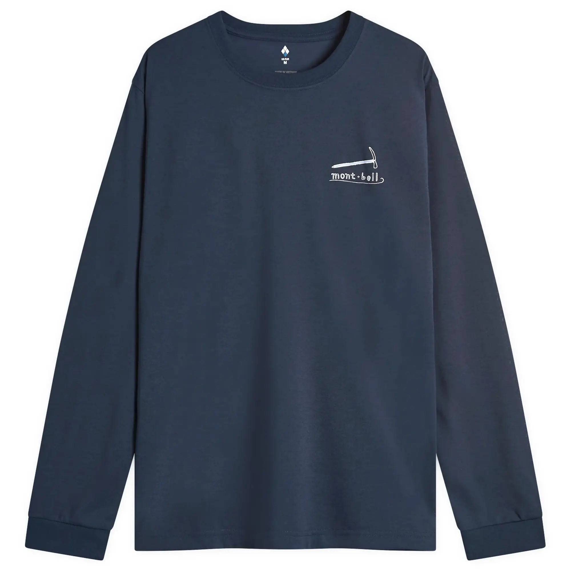 Montbell Men's Mountain Gear Wickron Long Sleeve T-Shirt Navy