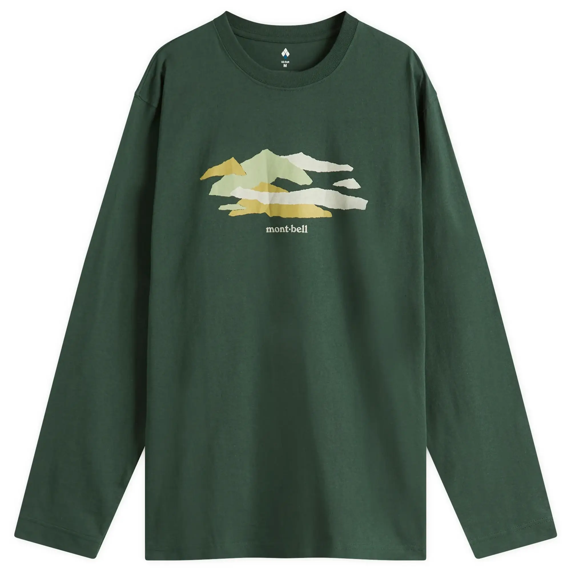 Montbell Men's Mountains Long Sleeve T-Shirt Dark Green