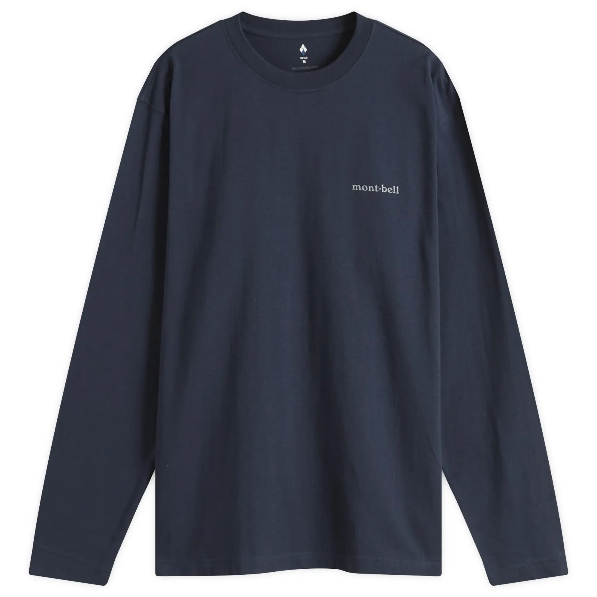 Montbell Men's Road To The Mountains Long Sleeve T-Shirt Navy