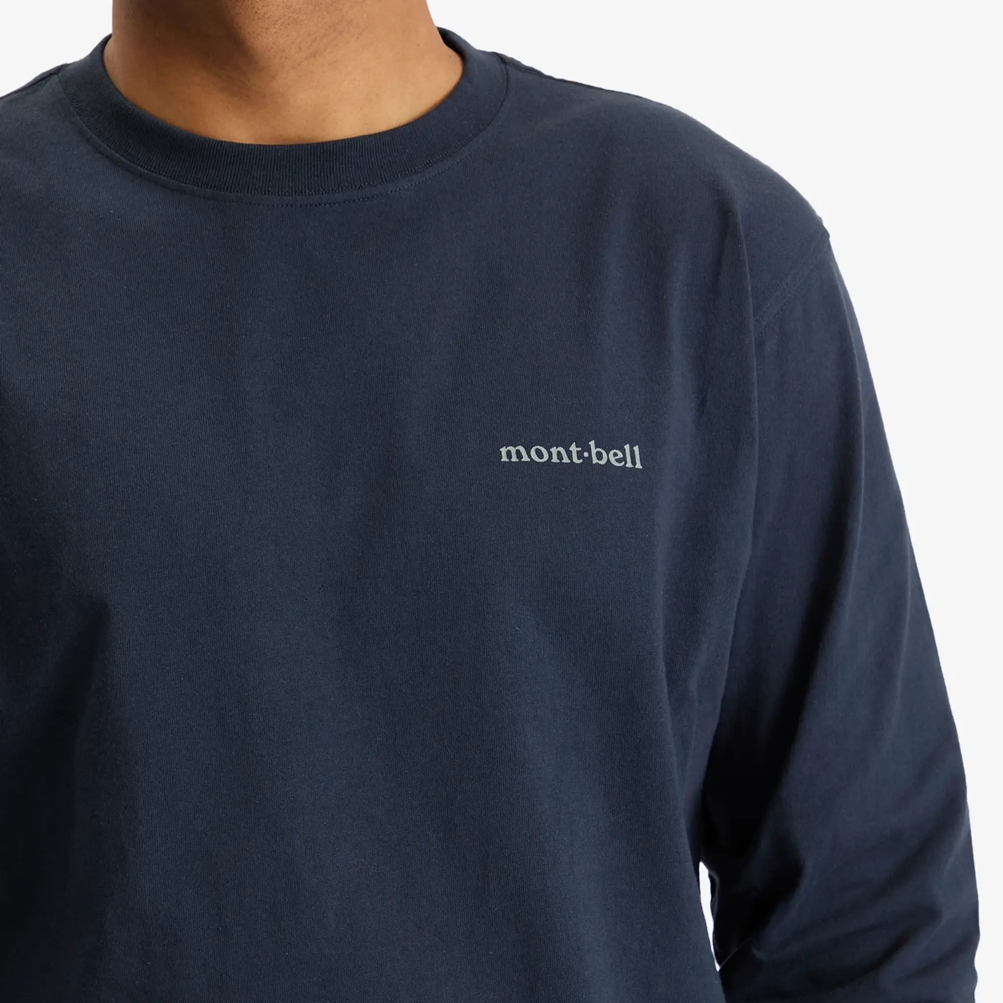 Montbell Men's Road To The Mountains Long Sleeve T-Shirt Navy
