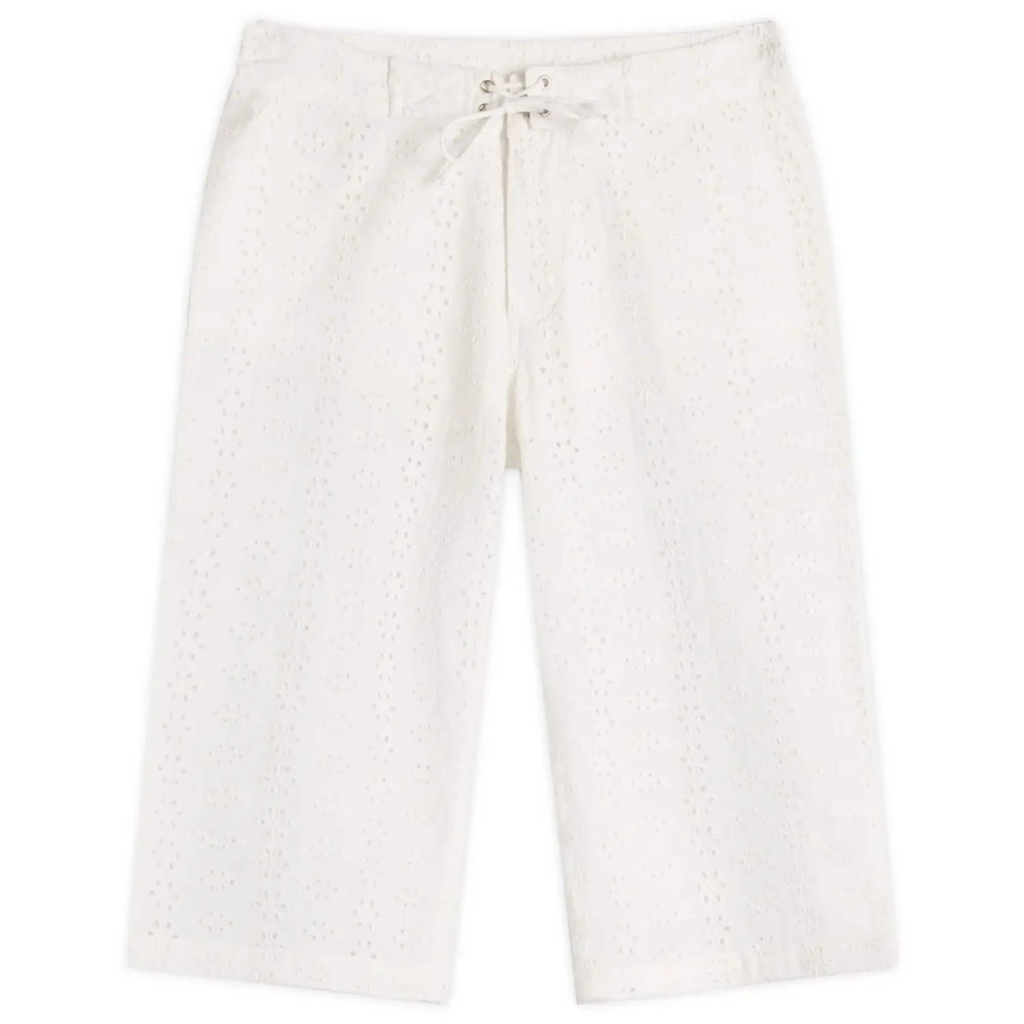 Fruity Booty Women's Broderie Capri Pants White