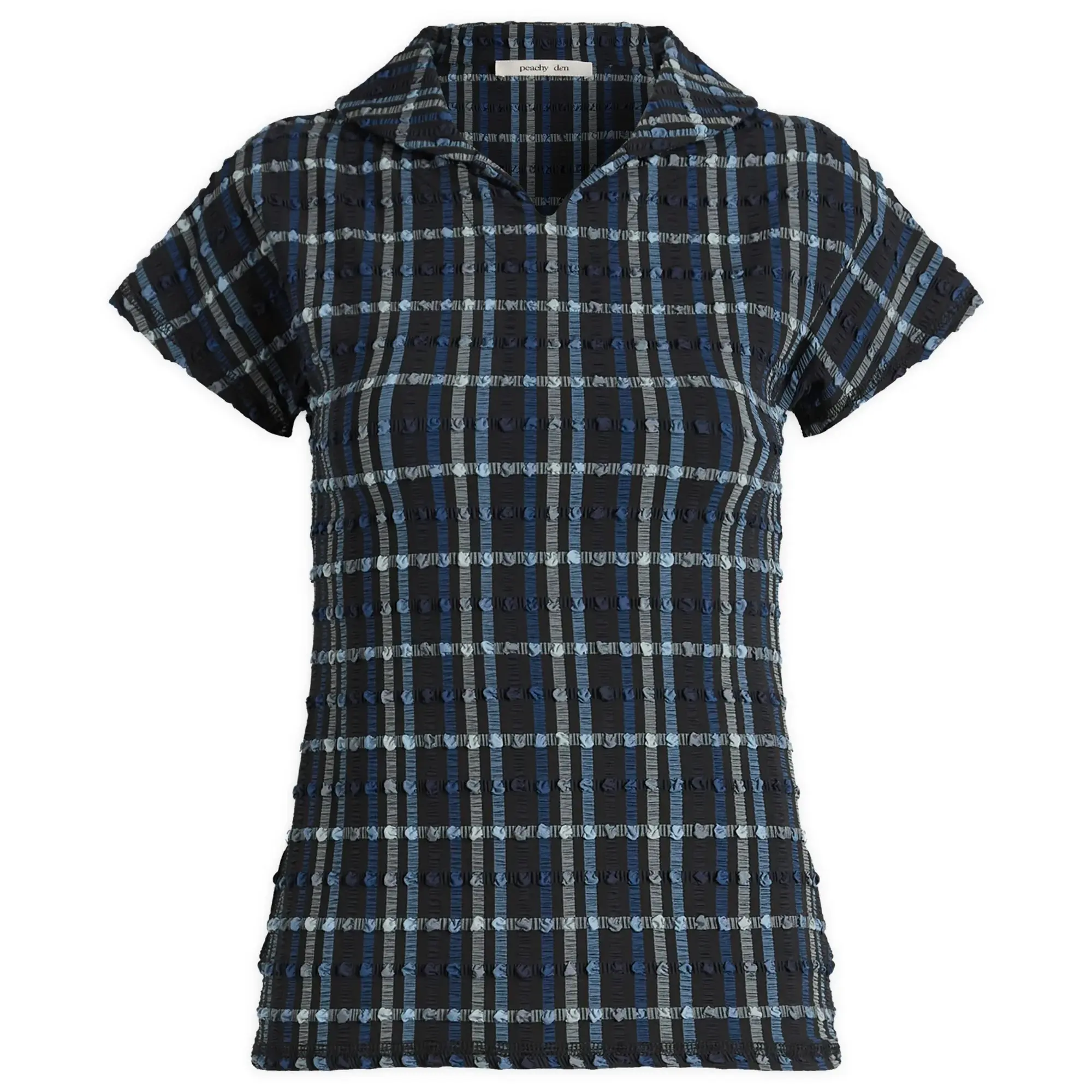 Peachy Den Women's Cindy Polo Top Selvedge