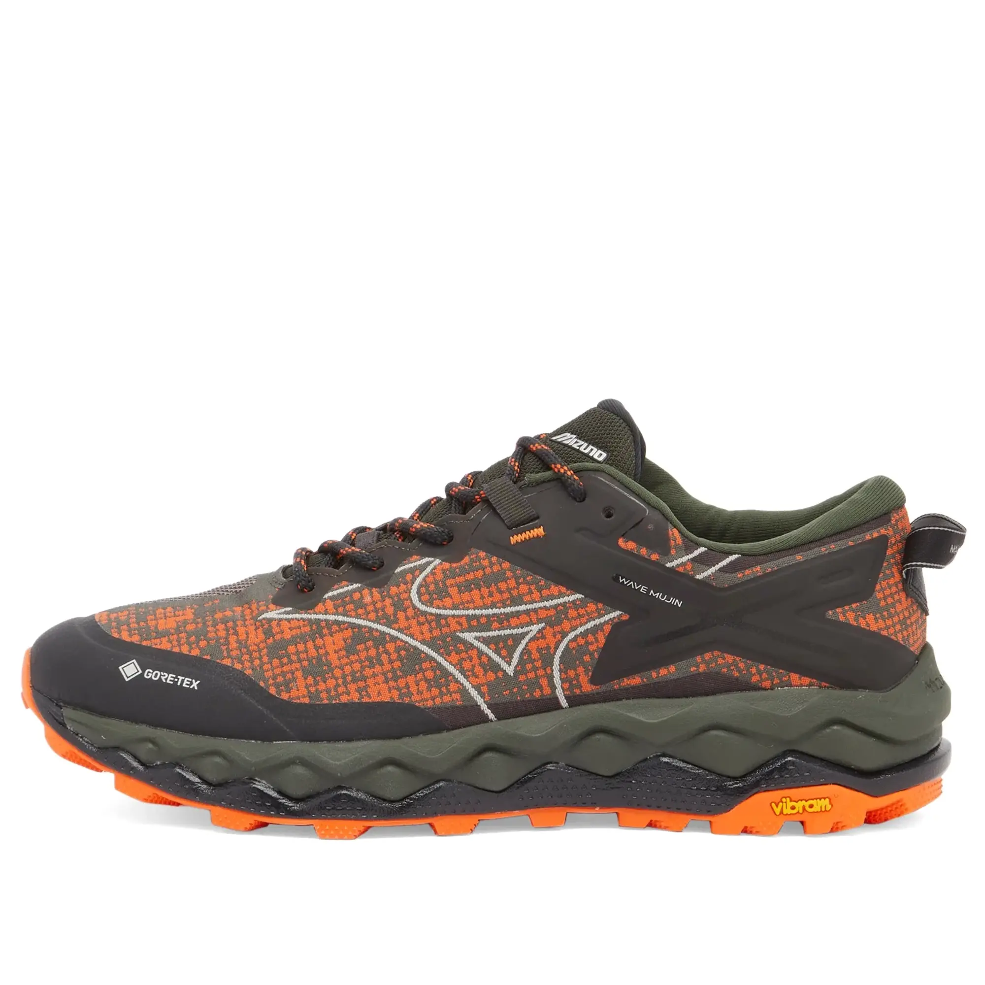 Mizuno Men's x Maharishi Wave Mujin Sneaker Vibrant Orange/Cool Grey/Pine Grove