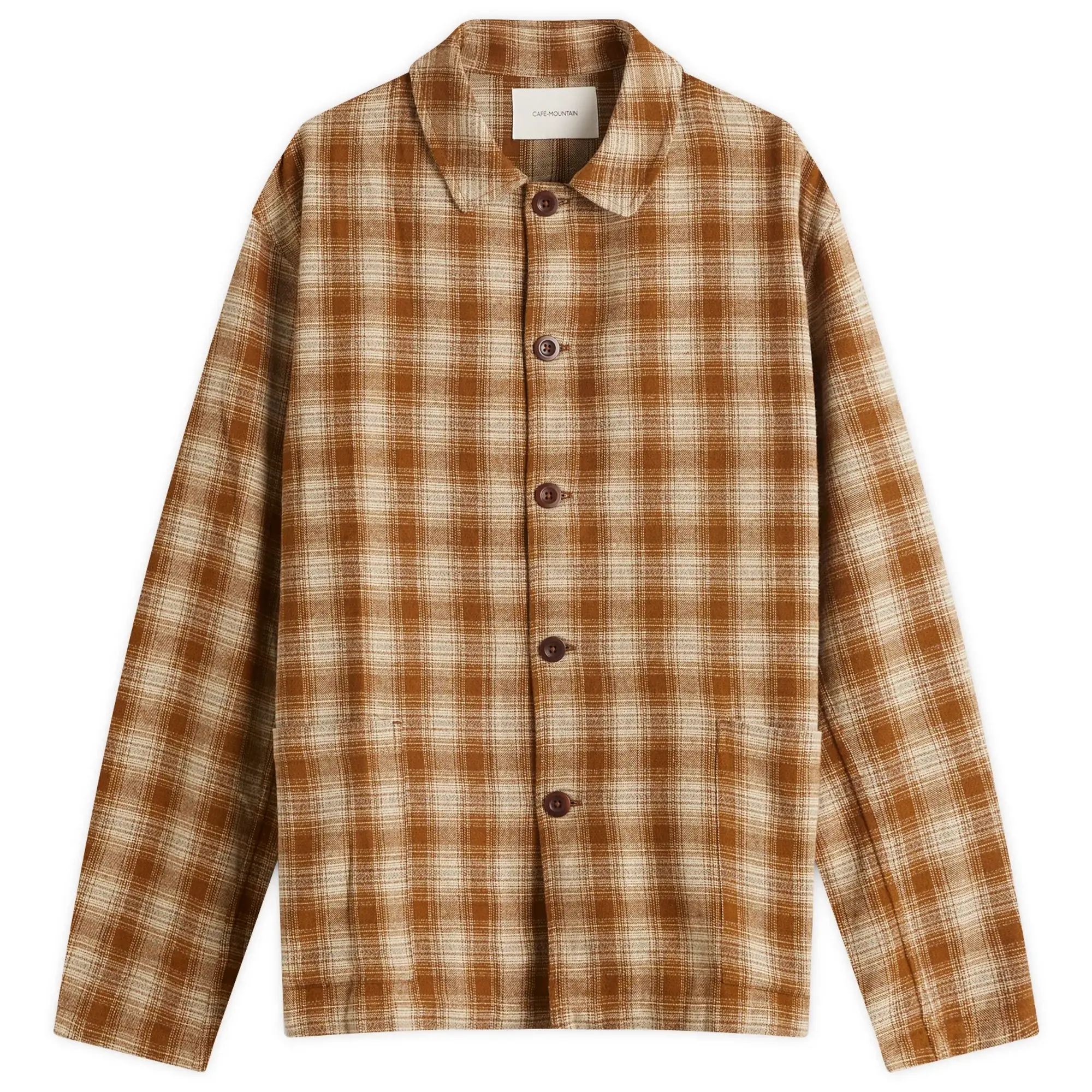 Café Mountain Men's Easy Check Jacket Ochre