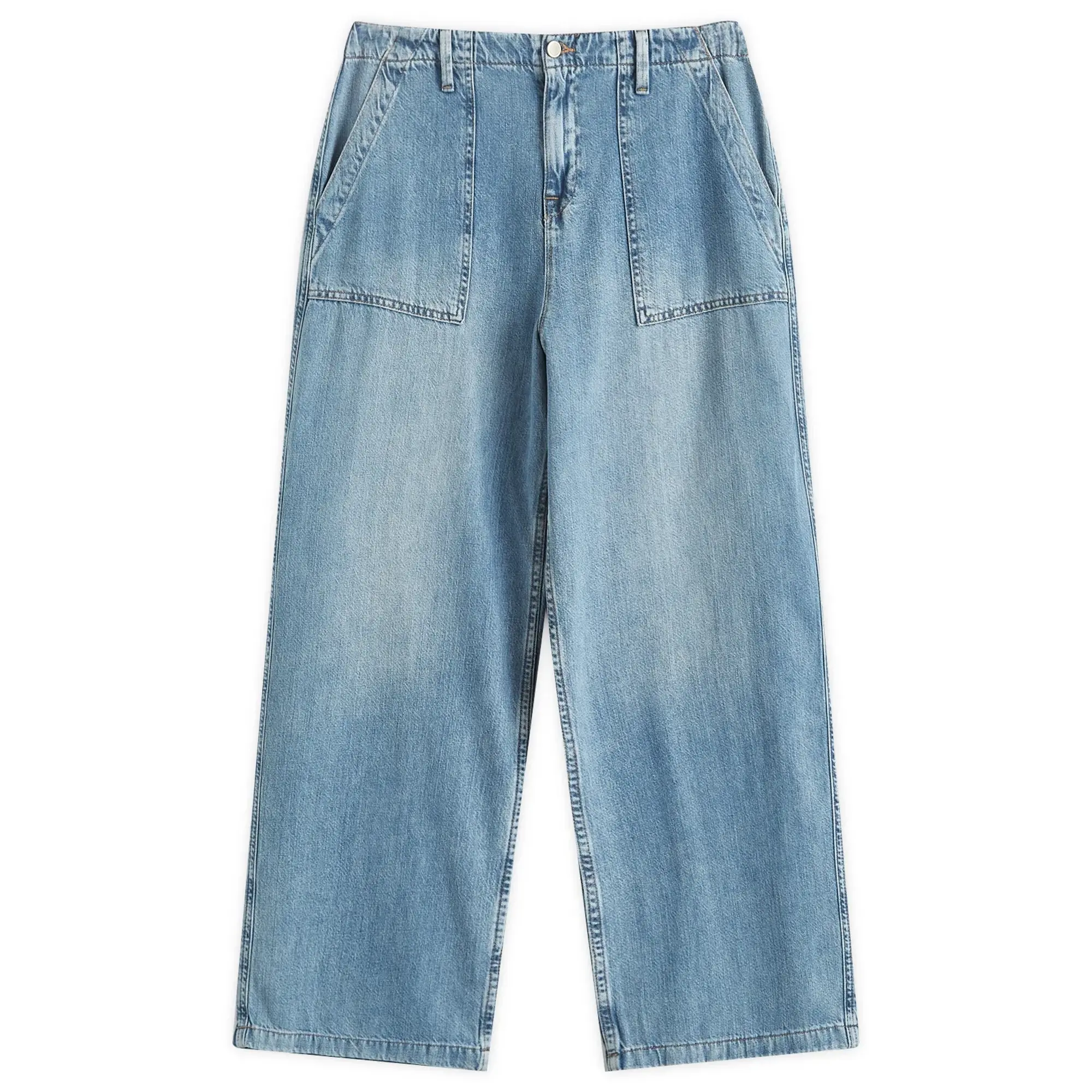 Good American Women's Lite Linen Denim Pants Indigo