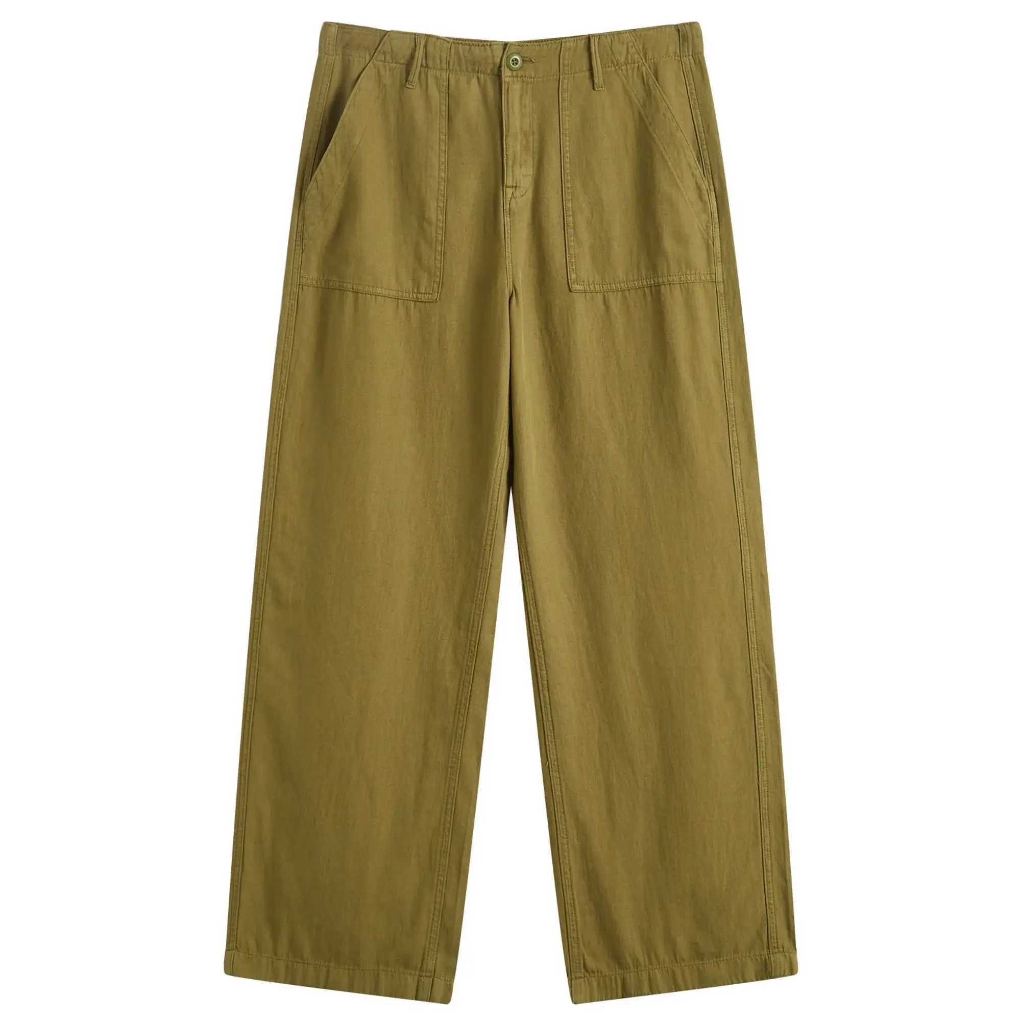 Good American Women's Lite Linen Pants Martini Olive