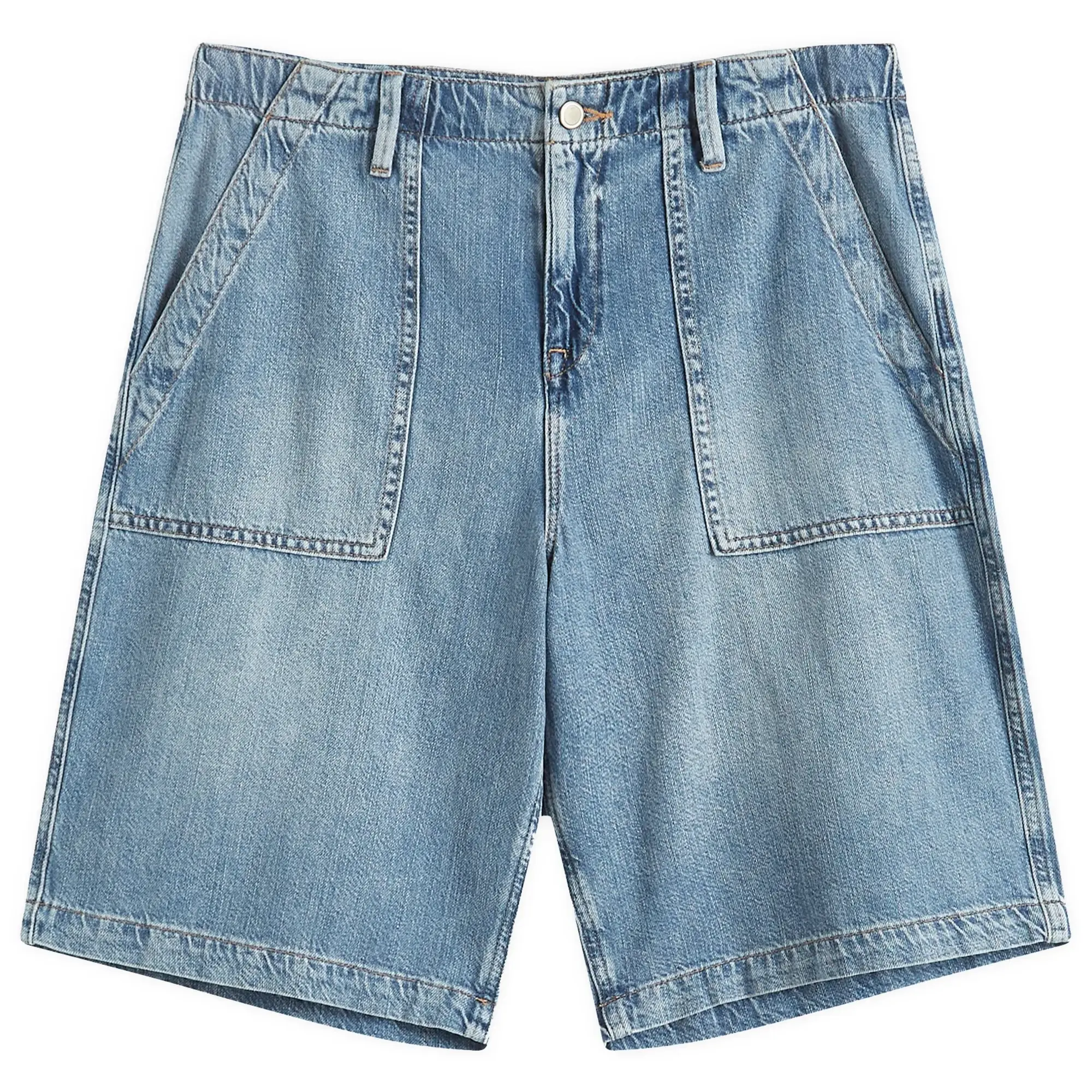 Good American Women's Lite Linen Bermuda Short Indigo